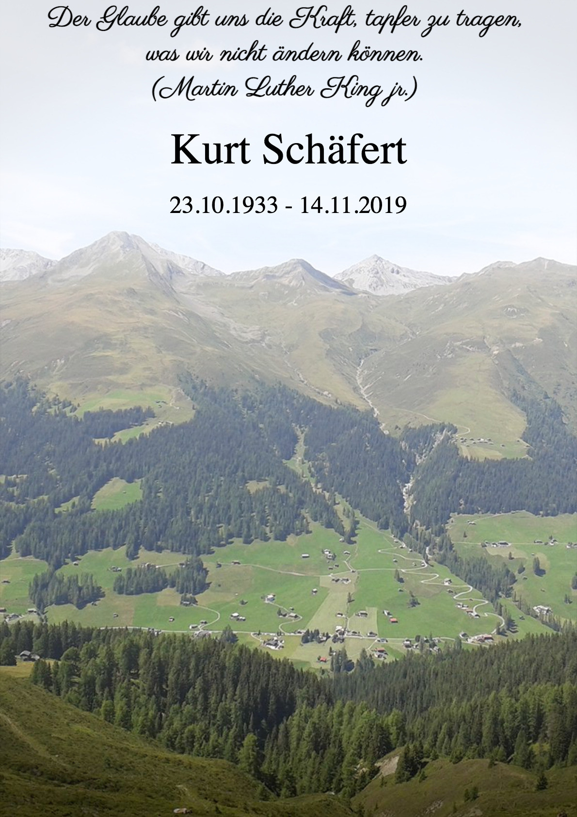 Traueranzeige von Kurt Schäfert