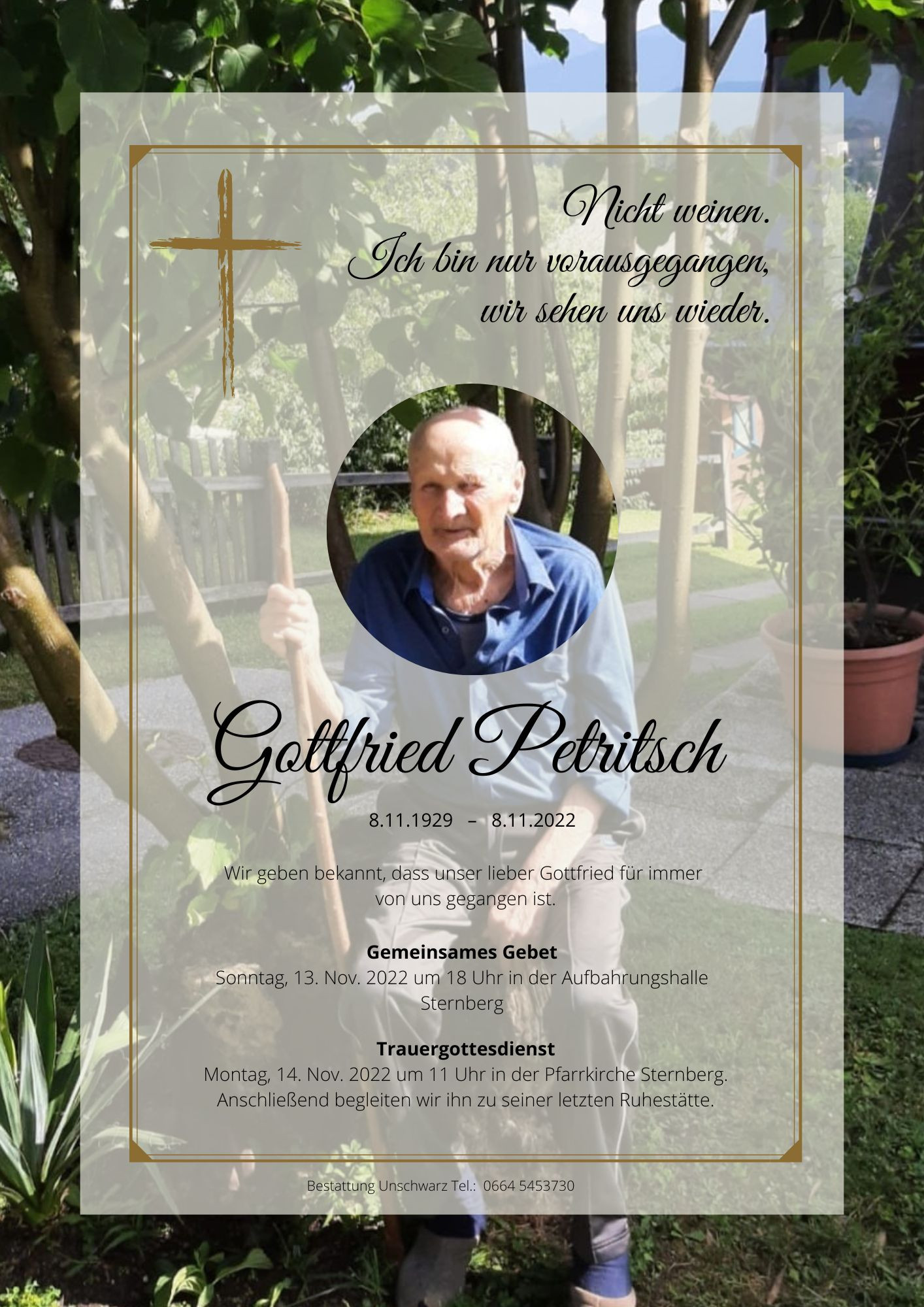 Traueranzeige von Gottfried Petritsch