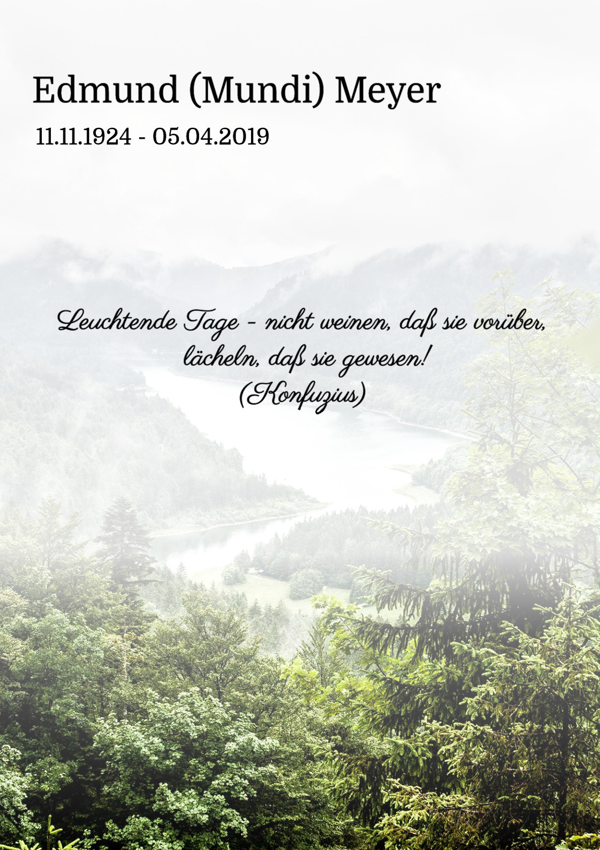 Traueranzeige von Edmund (Mundi) Meyer