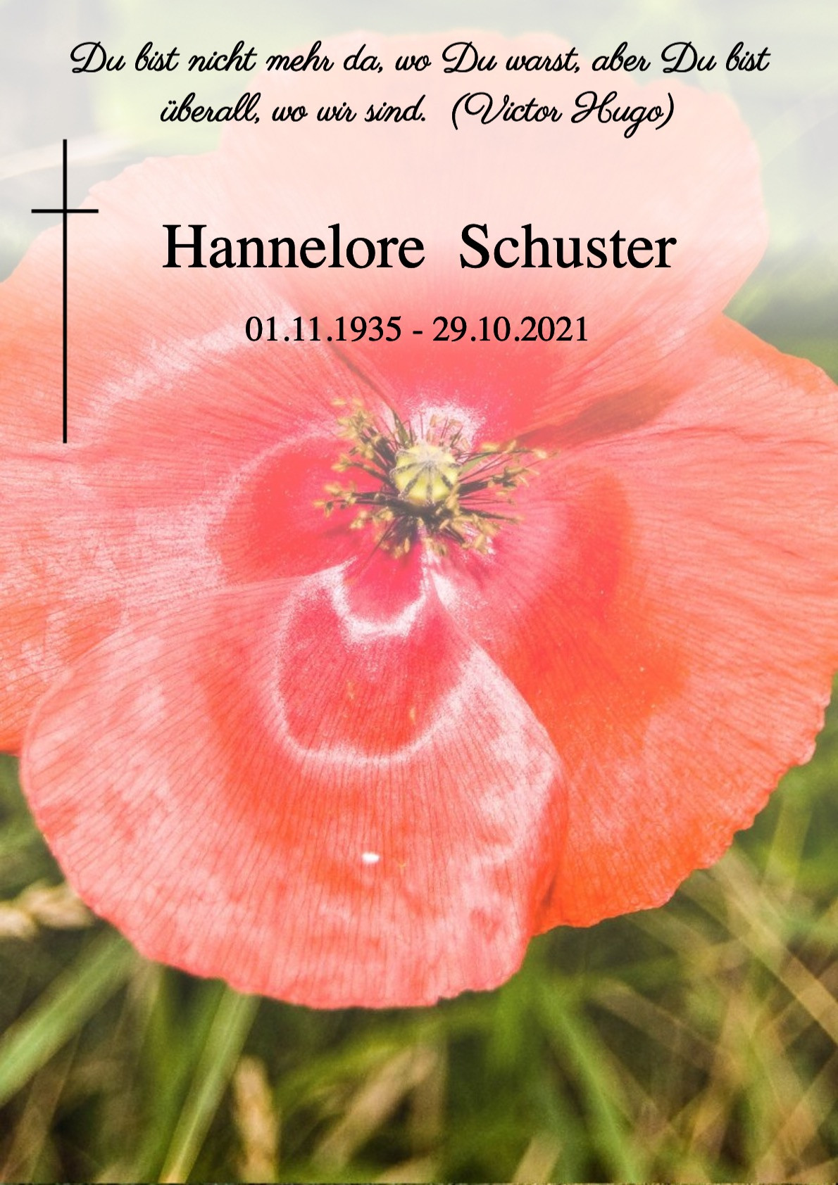 Traueranzeige von Hannelore Schuster
