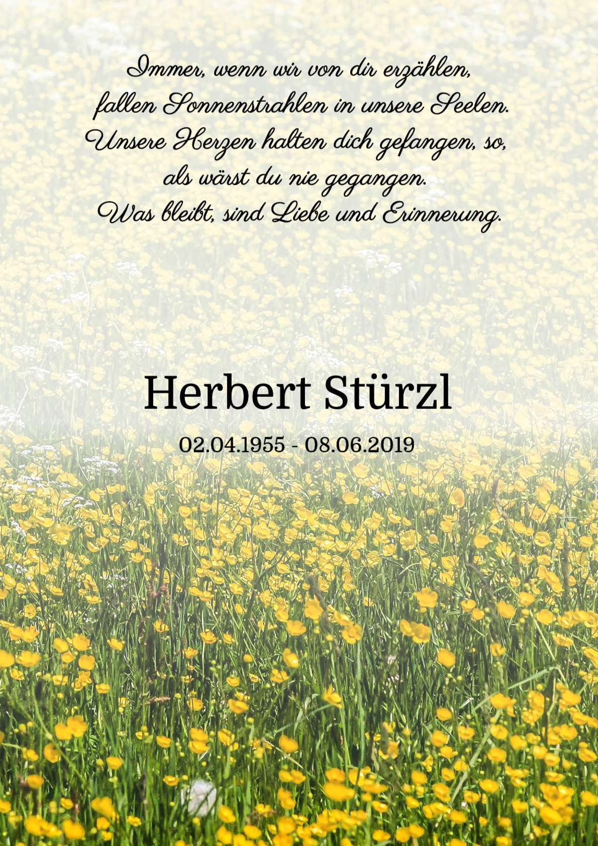 Traueranzeige von Herbert Stürzl