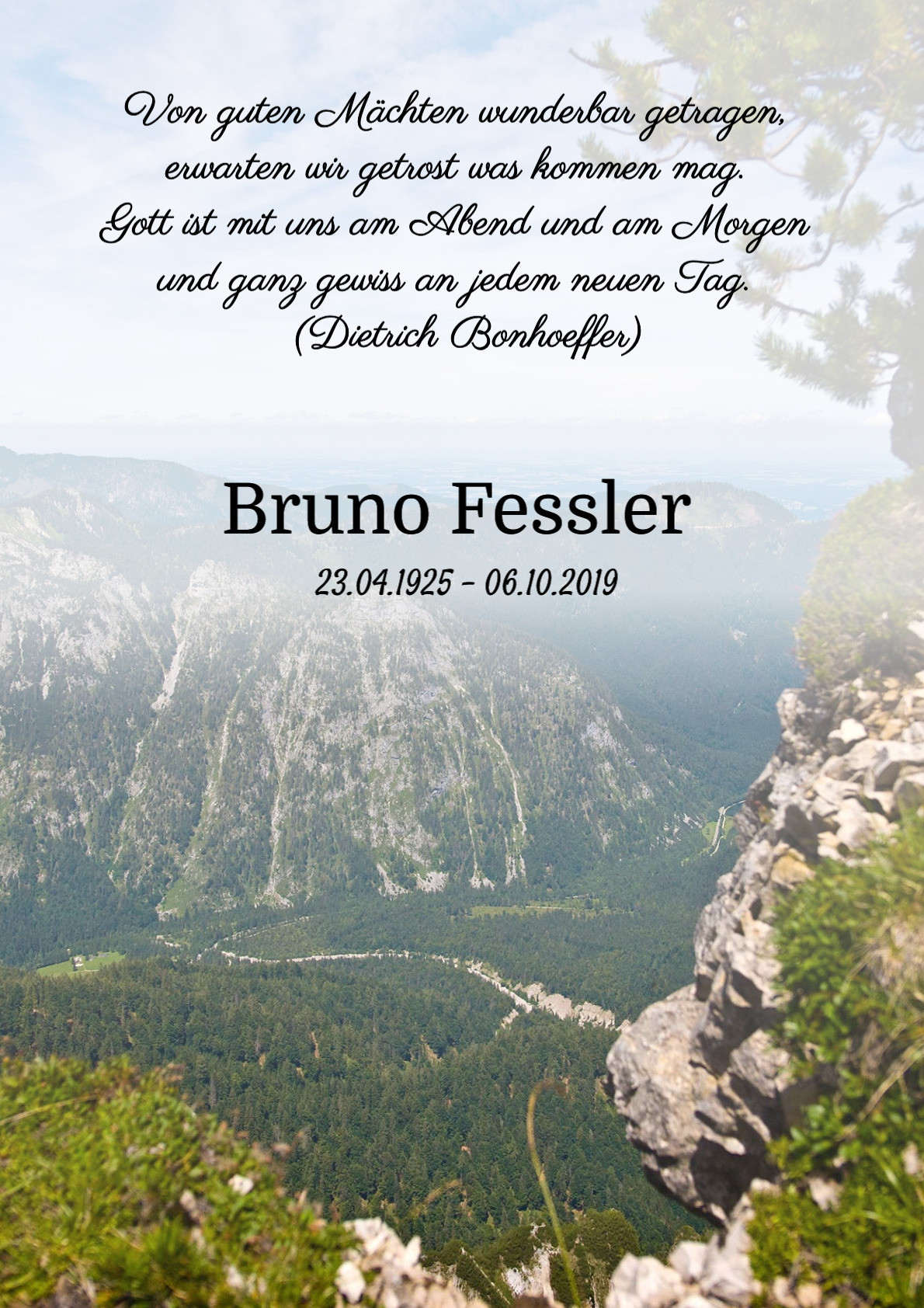 Traueranzeige von Bruno Fessler