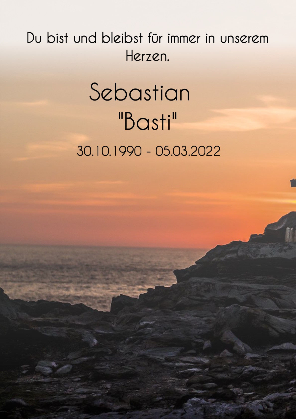Traueranzeige von Sebastian "Basti"