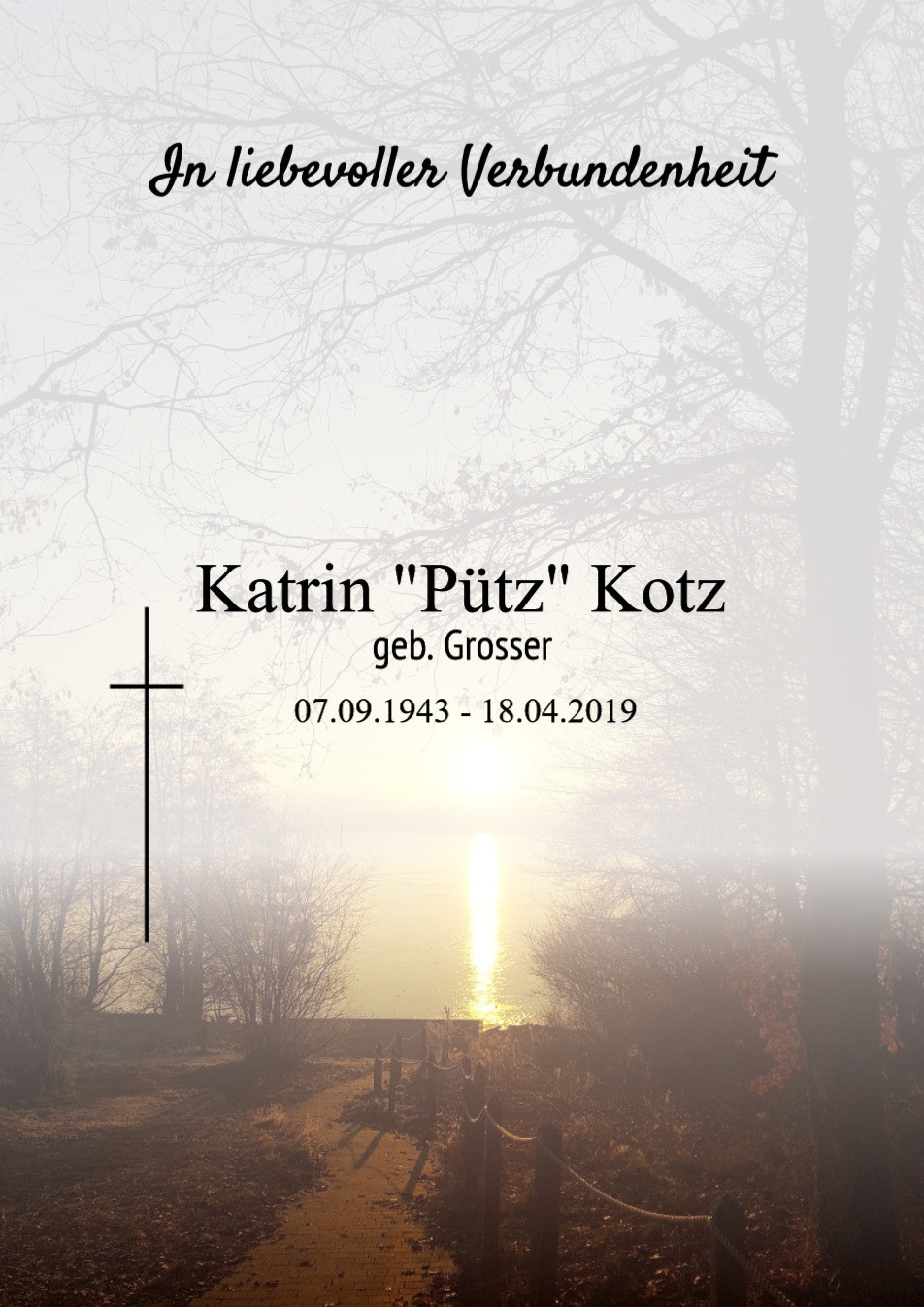 Traueranzeige von Katrin "Pütz" Kotz