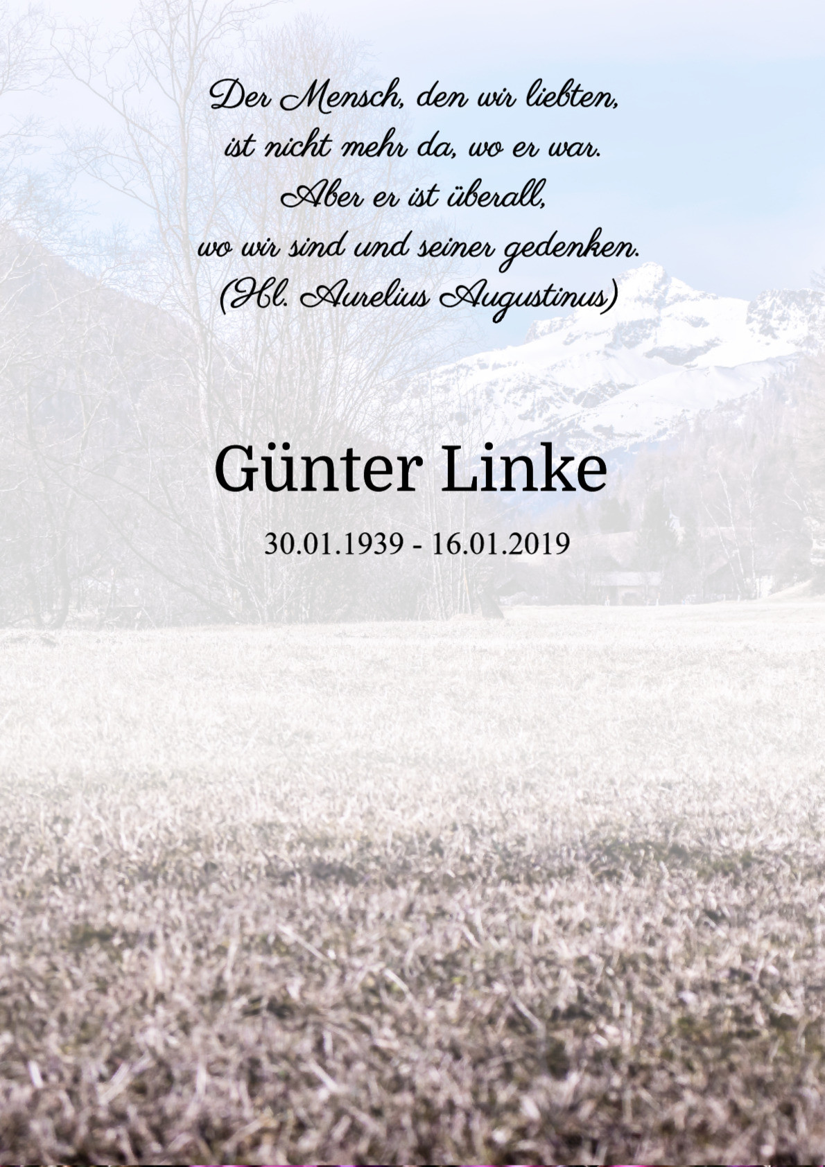 Traueranzeige von Günter Linke