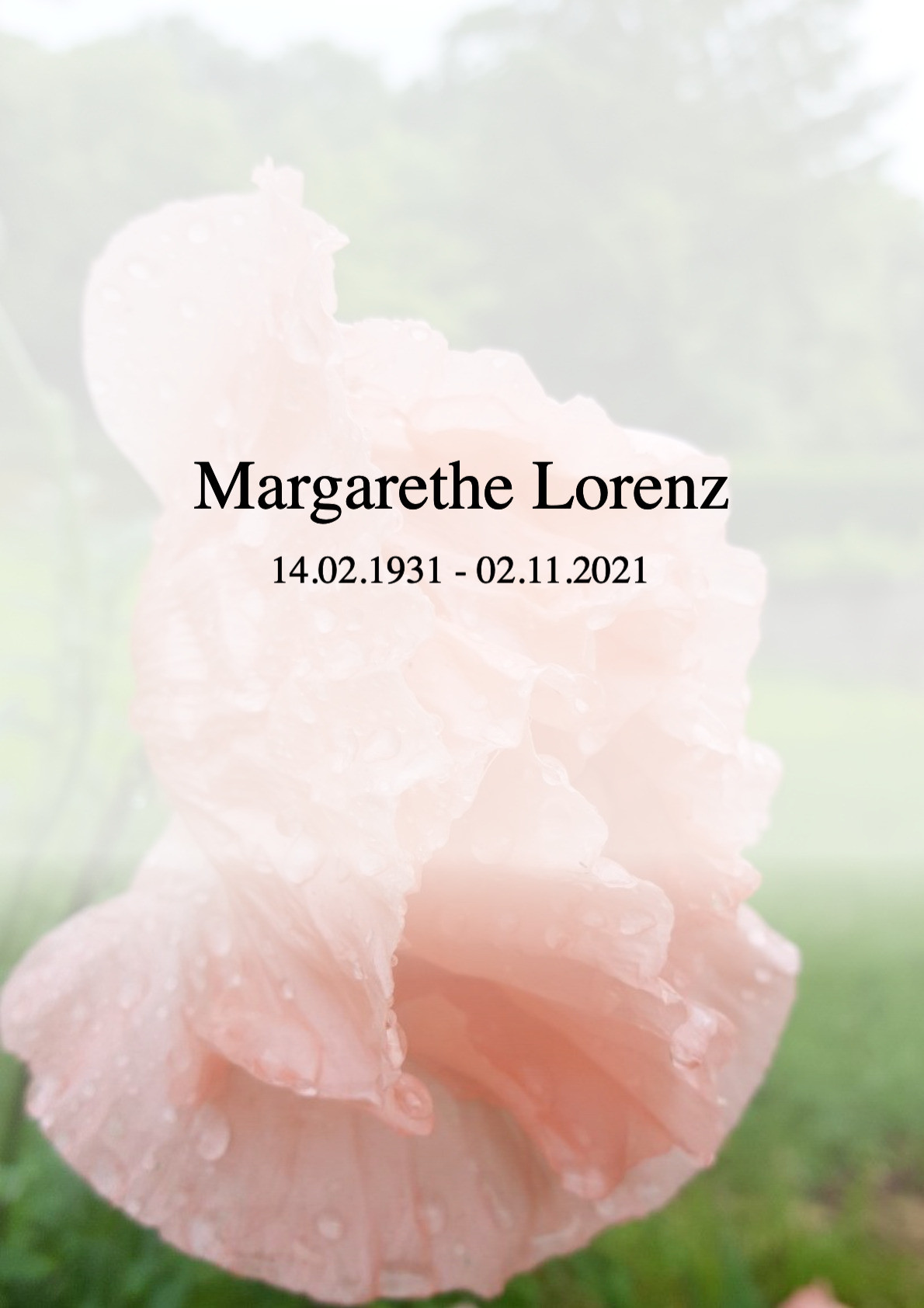 Traueranzeige von Margarethe Lorenz