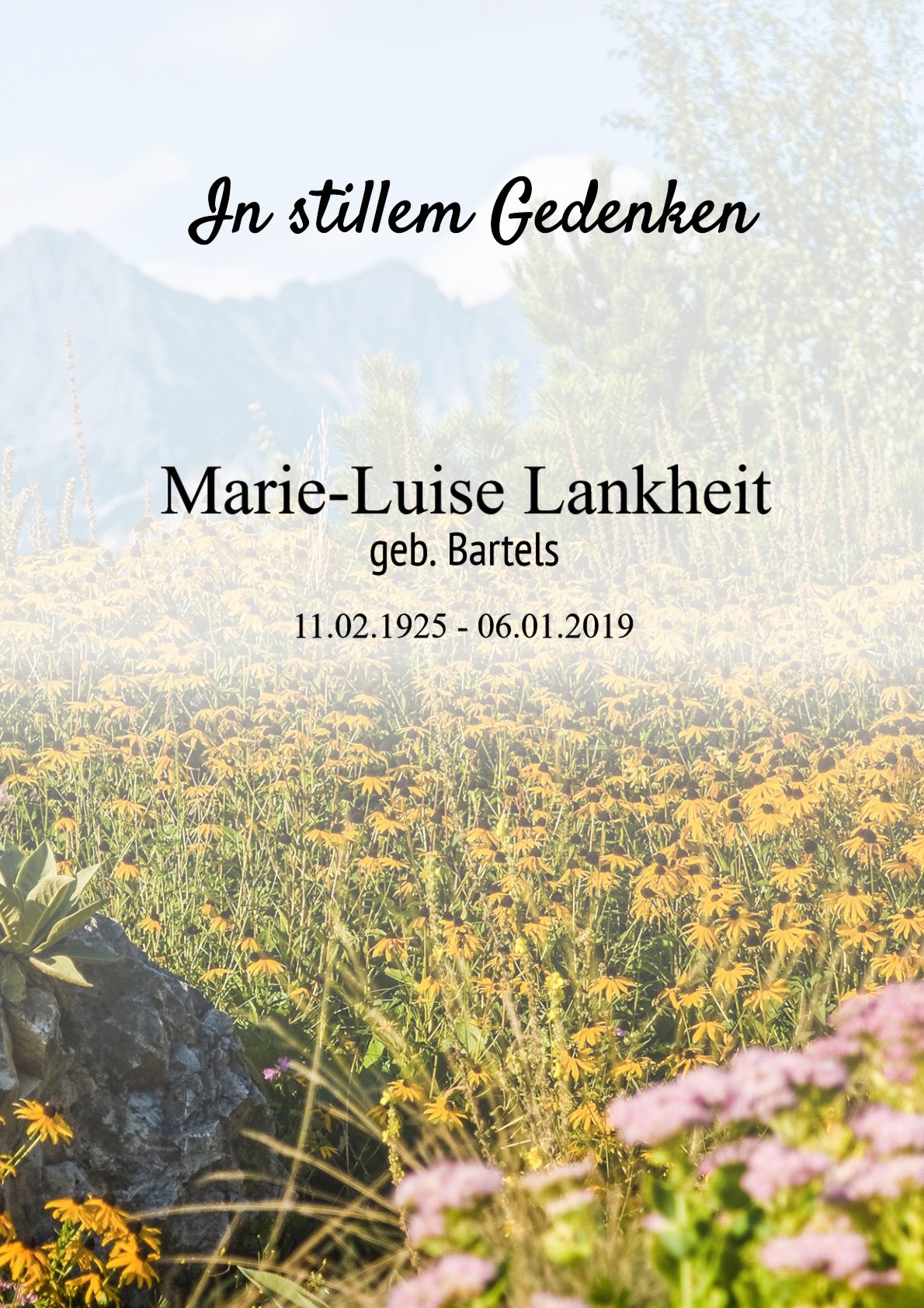 Traueranzeige von Marie-Luise Lankheit