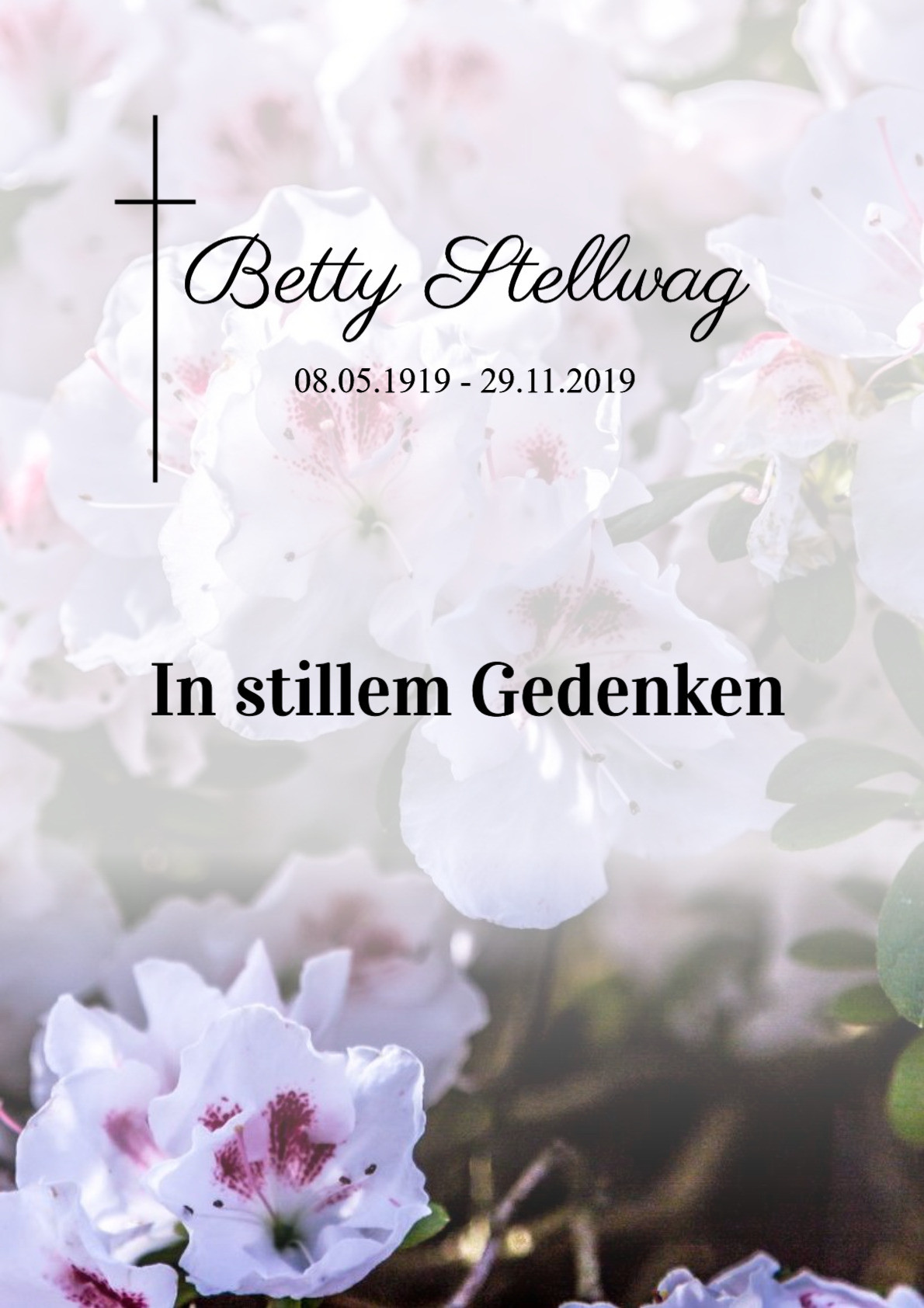 Traueranzeige von Betty Stellwag