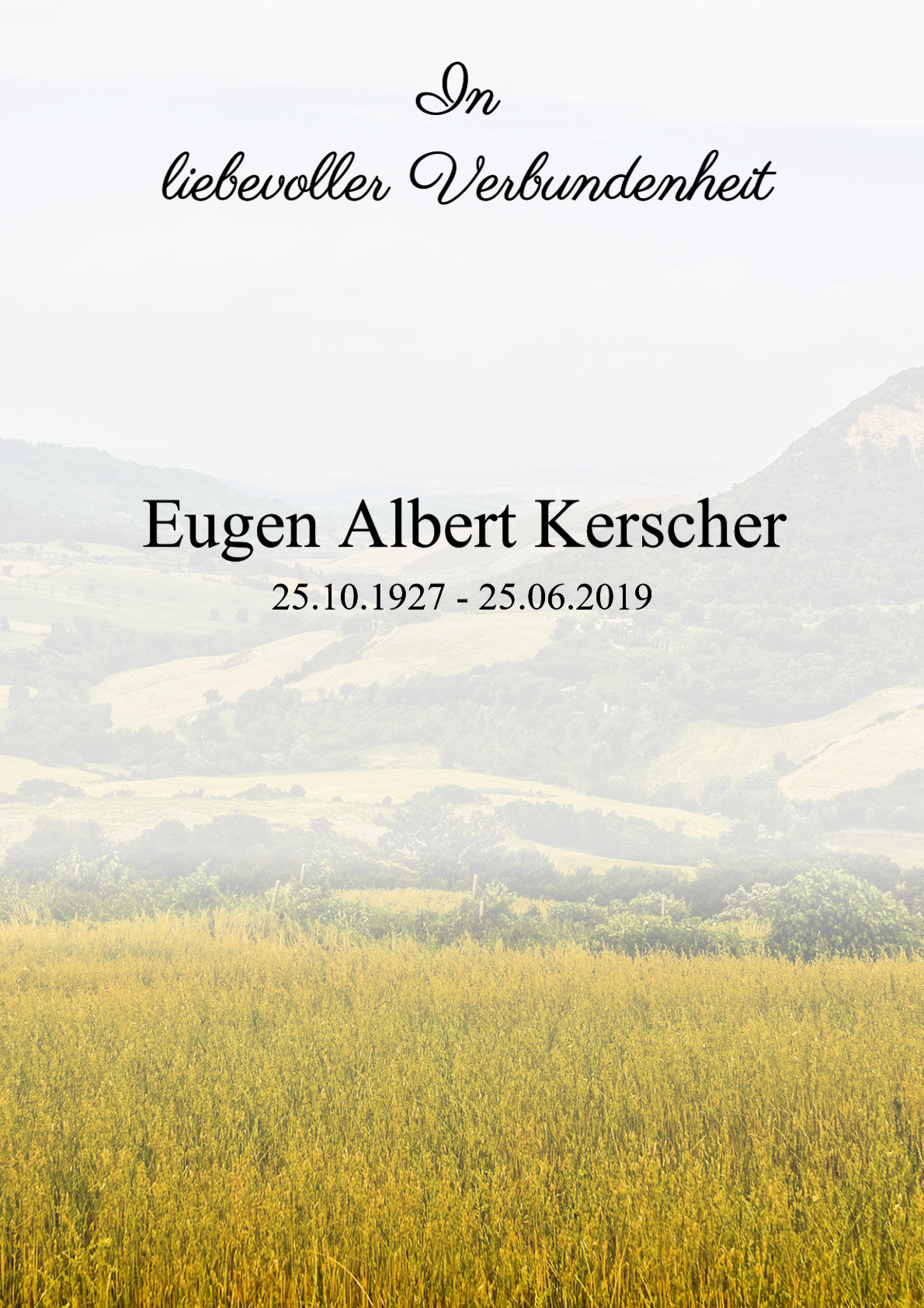 Traueranzeige von Eugen Albert Kerscher