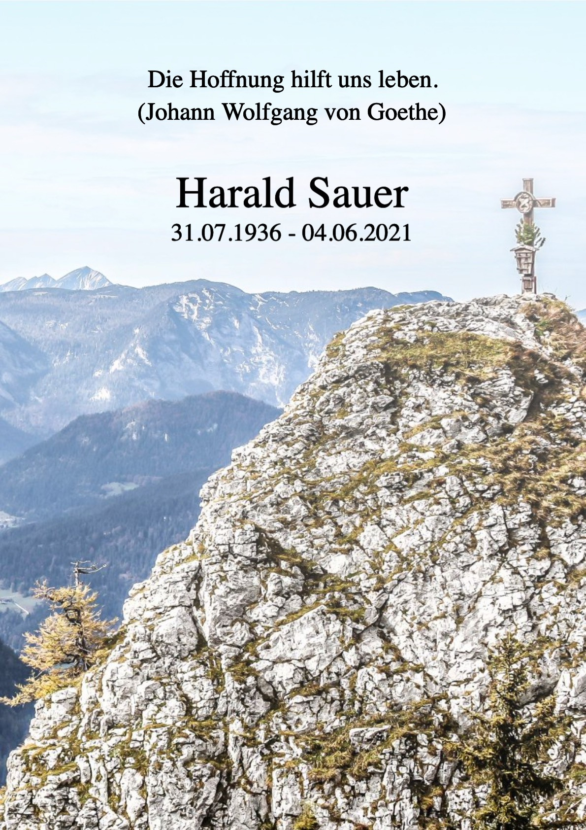 Traueranzeige von Harald Sauer