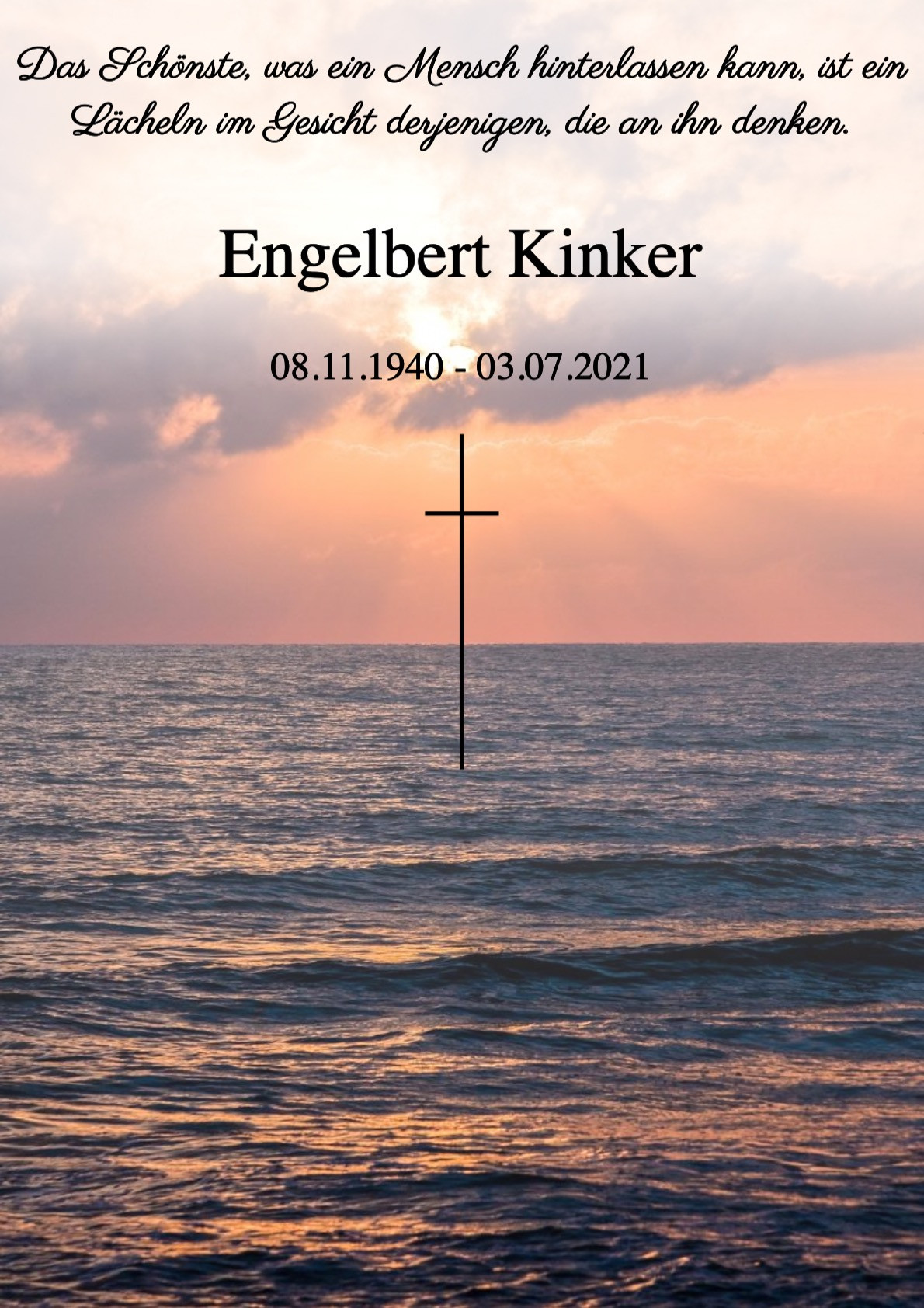 Traueranzeige von Engelbert Kinker