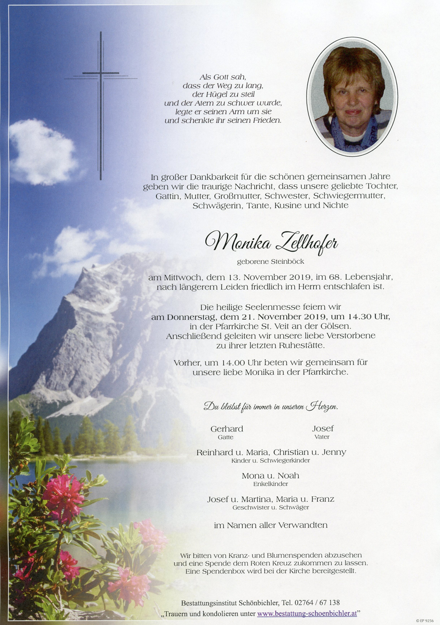 Traueranzeige von Monika Zellhofer
