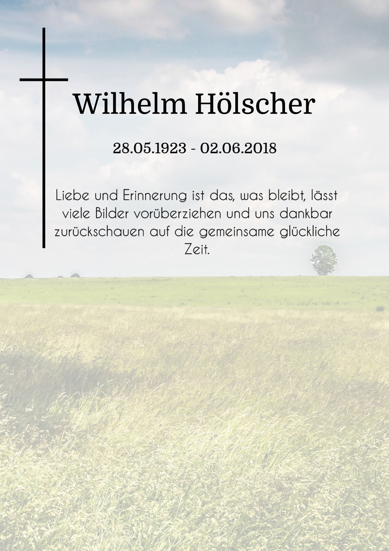 Traueranzeige von Wilhelm Hölscher