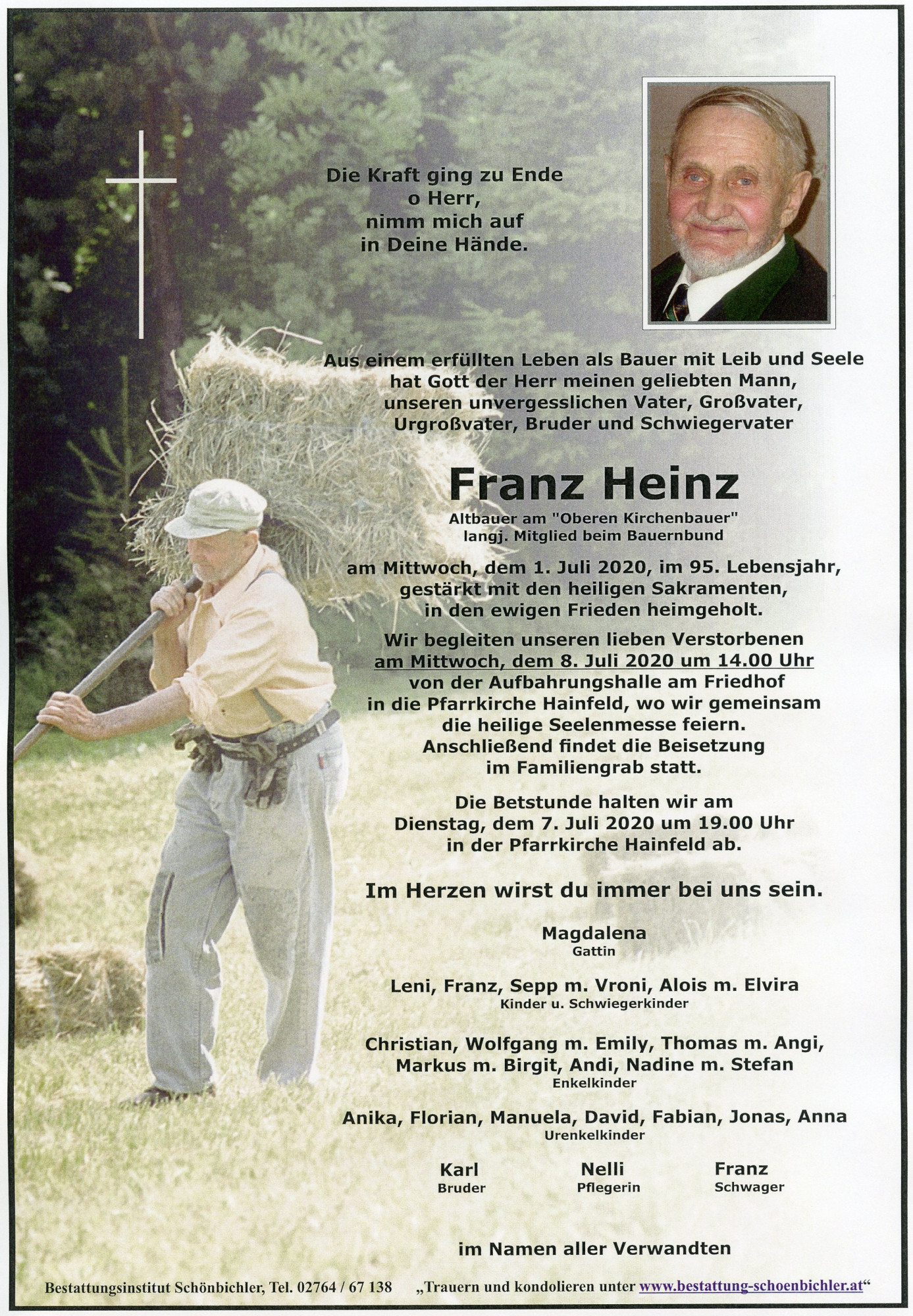 Traueranzeige von Franz Heinz