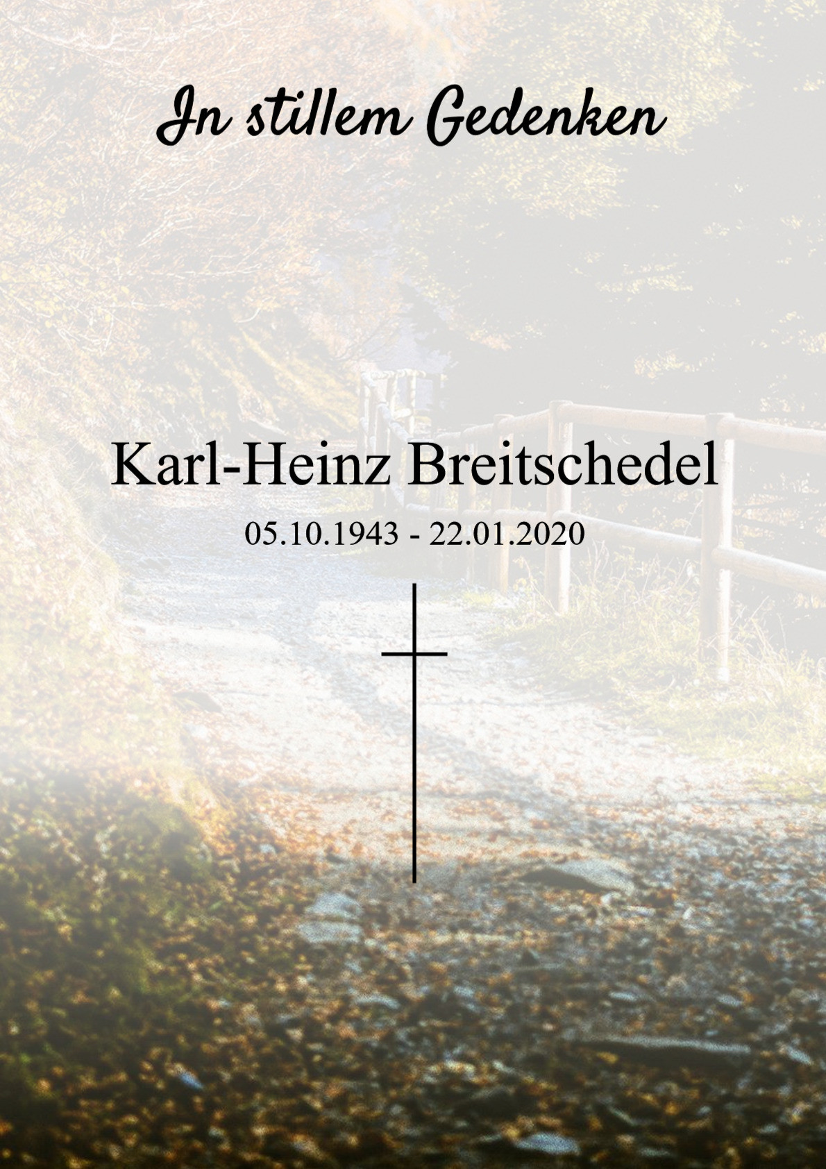Traueranzeige von Karl-Heinz Breitschedel
