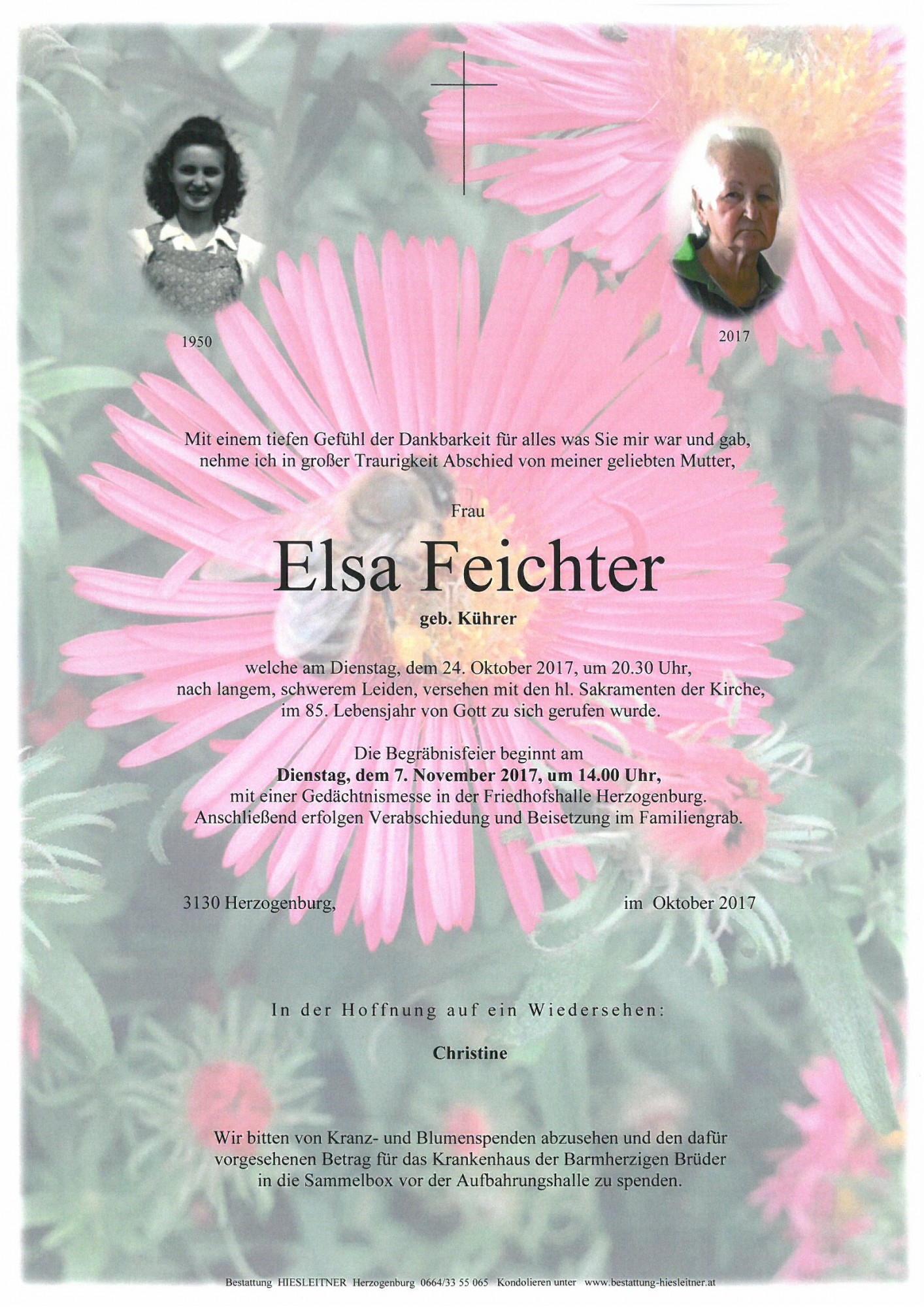 Traueranzeige von Elsa Feichter