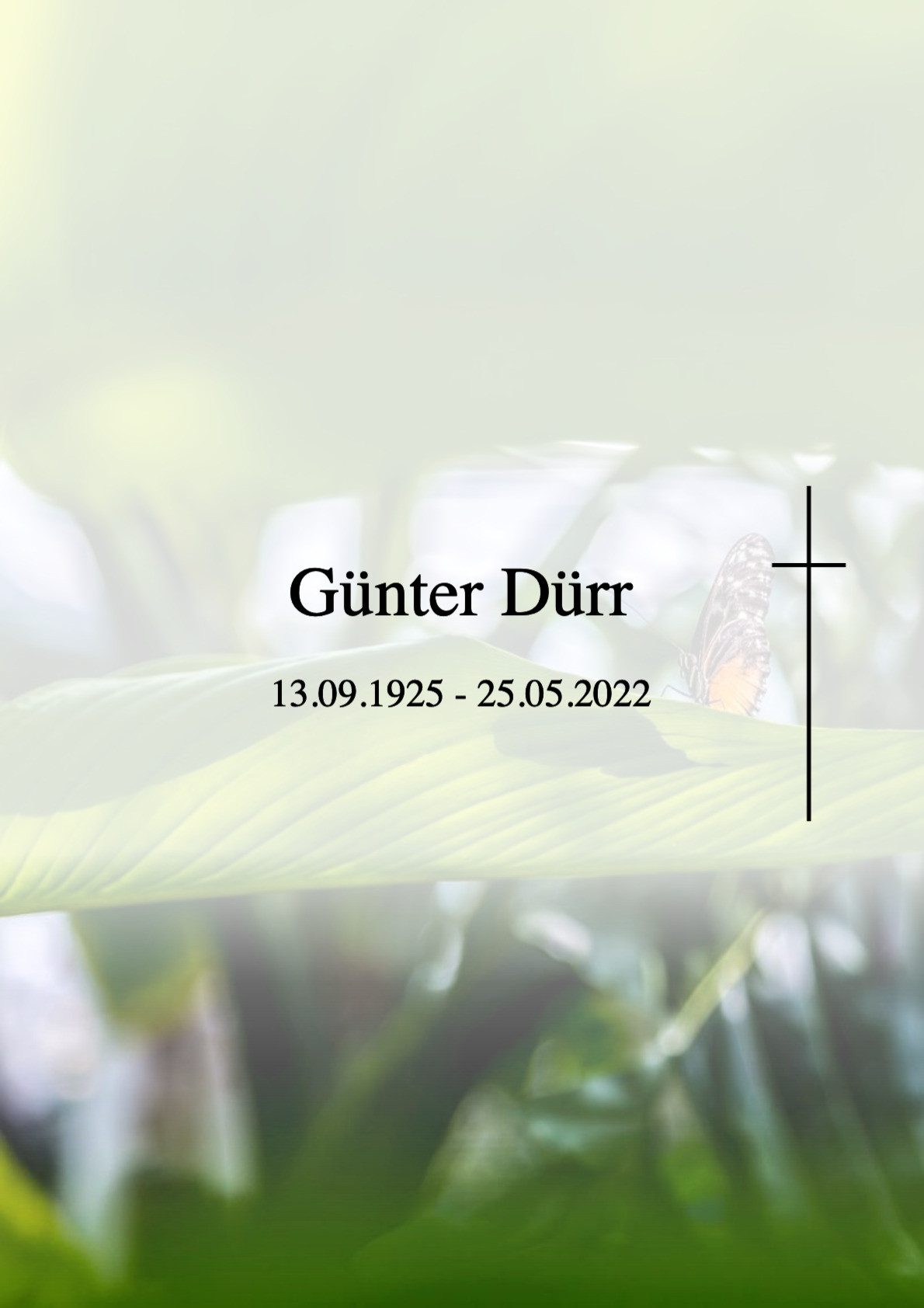 Traueranzeige von Günter Dürr