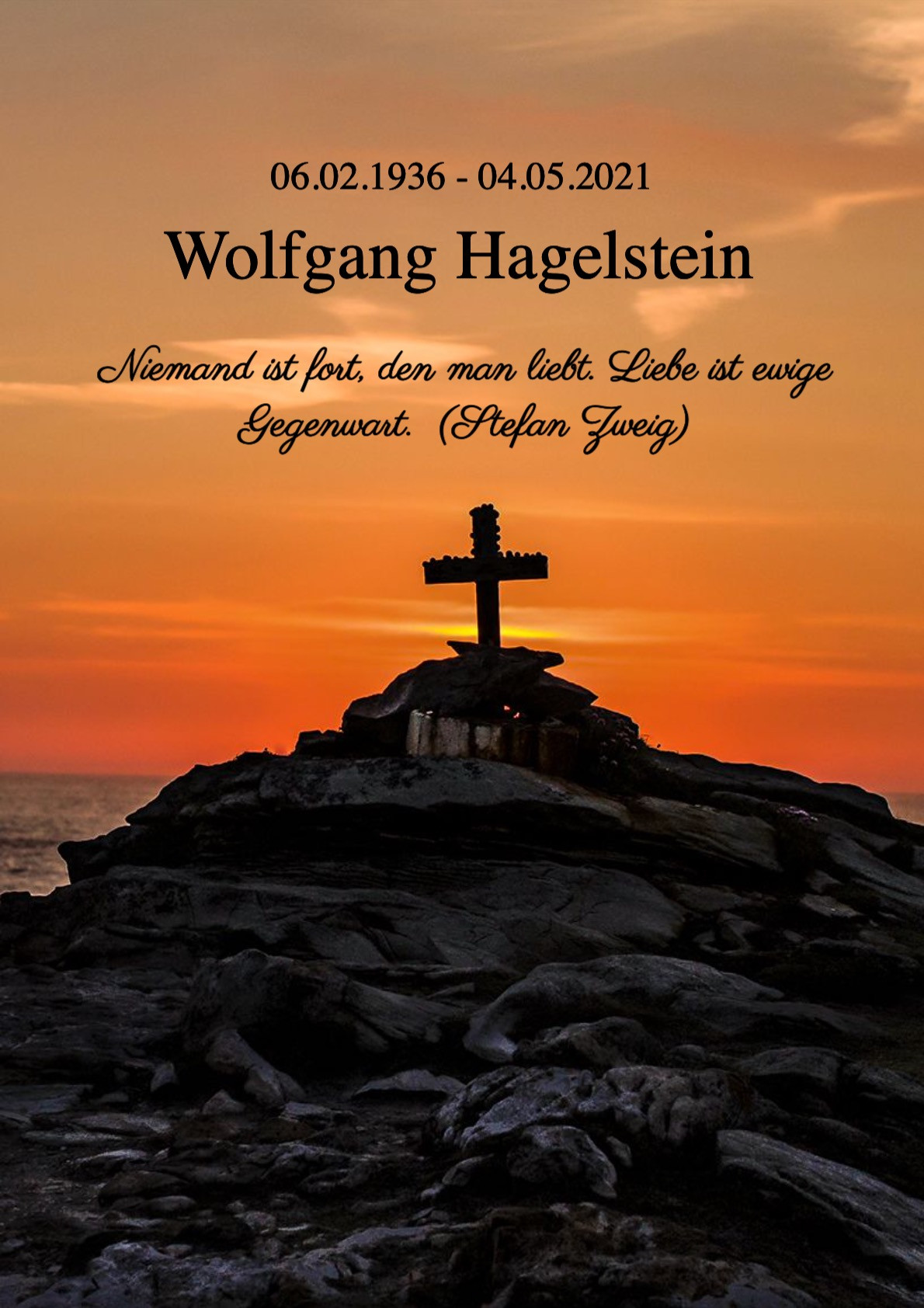 Traueranzeige von Wolfgang Hagelstein