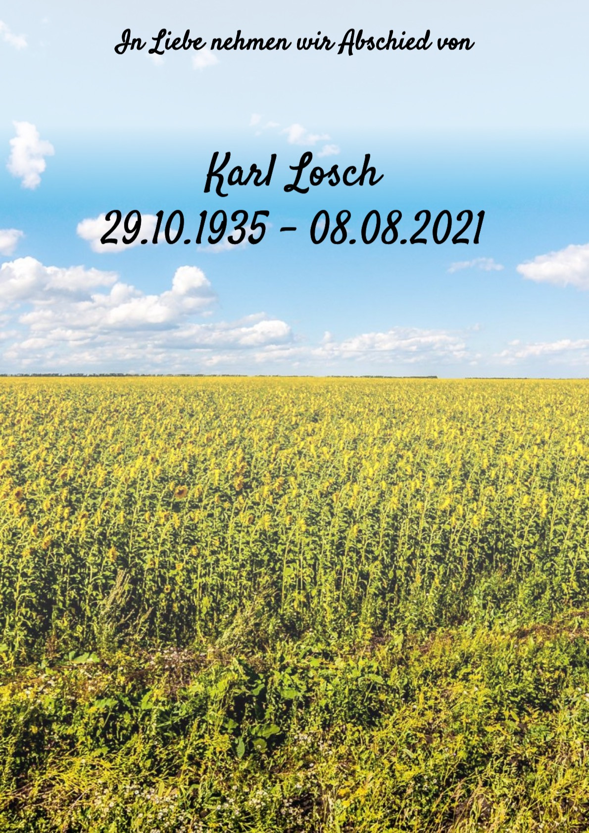 Traueranzeige von Karl Losch