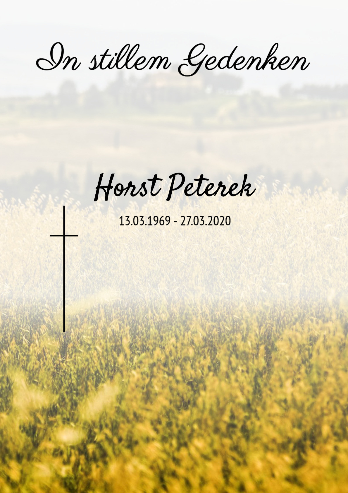 Traueranzeige von Horst Peterek