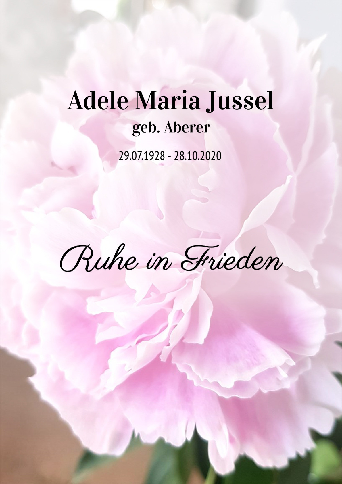 Traueranzeige von Adele Maria Jussel