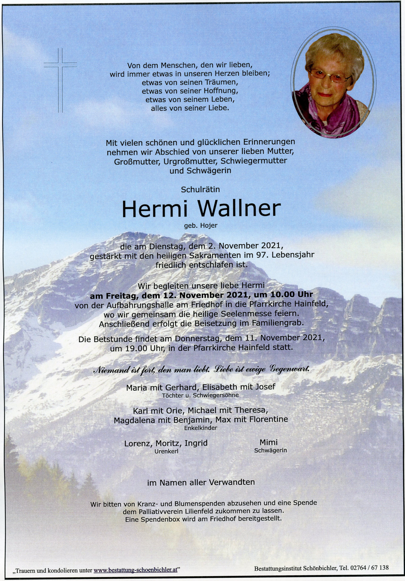 Traueranzeige von Hermi Wallner