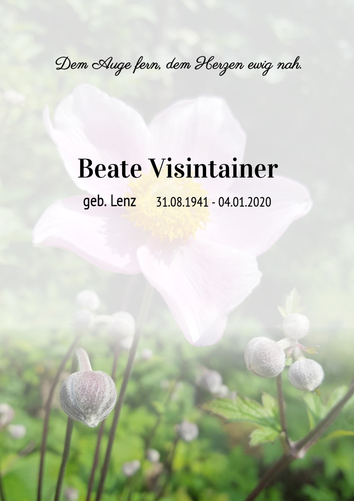 Traueranzeige von Beate Visintainer