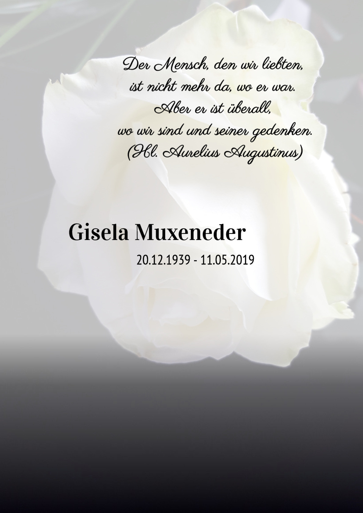 Traueranzeige von Gisela Muxeneder