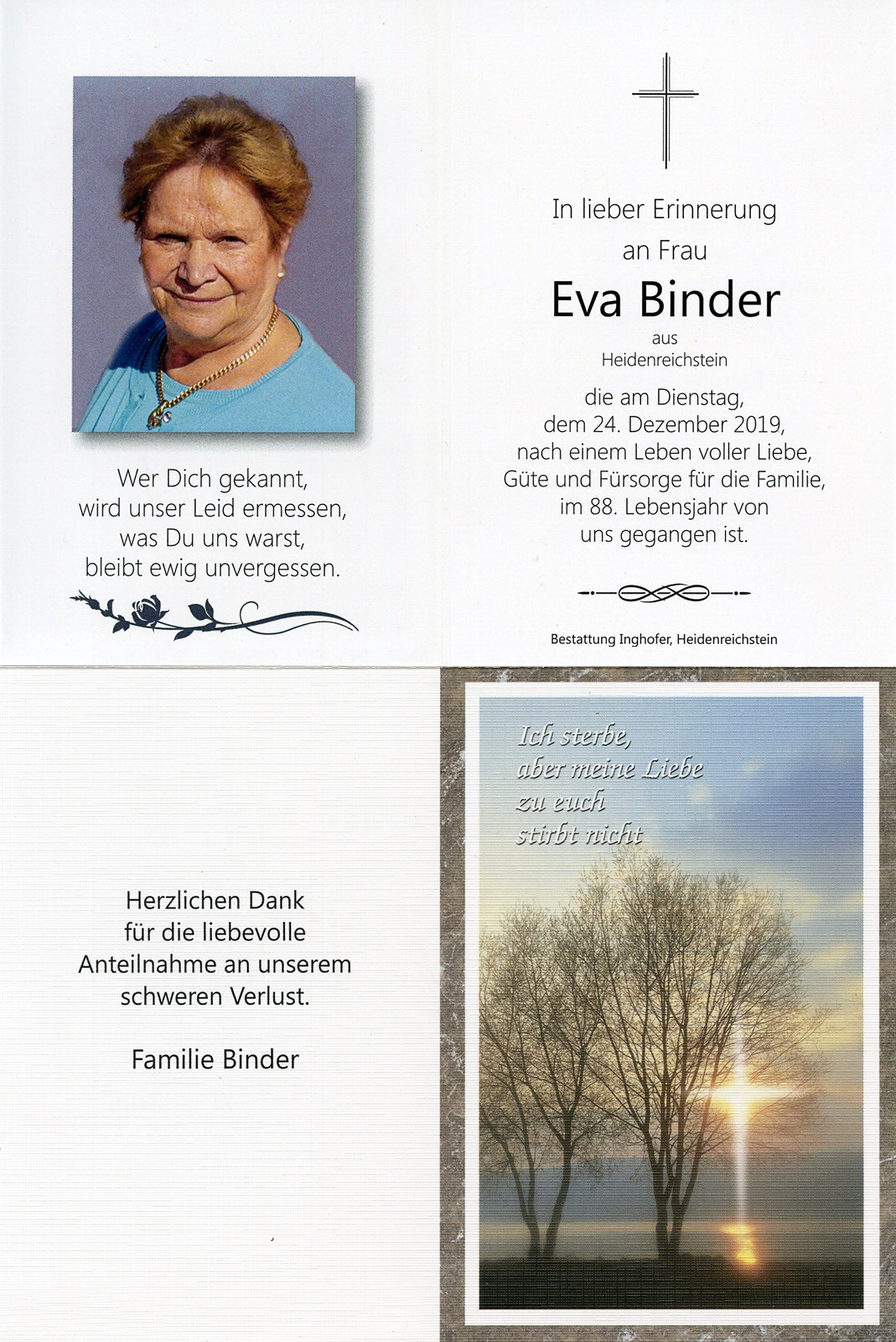 Gedenkkärtchen