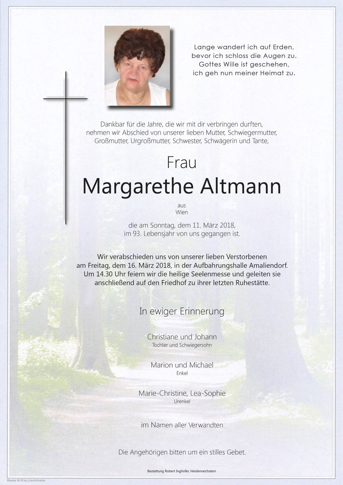 Traueranzeige von Margarethe Altmann