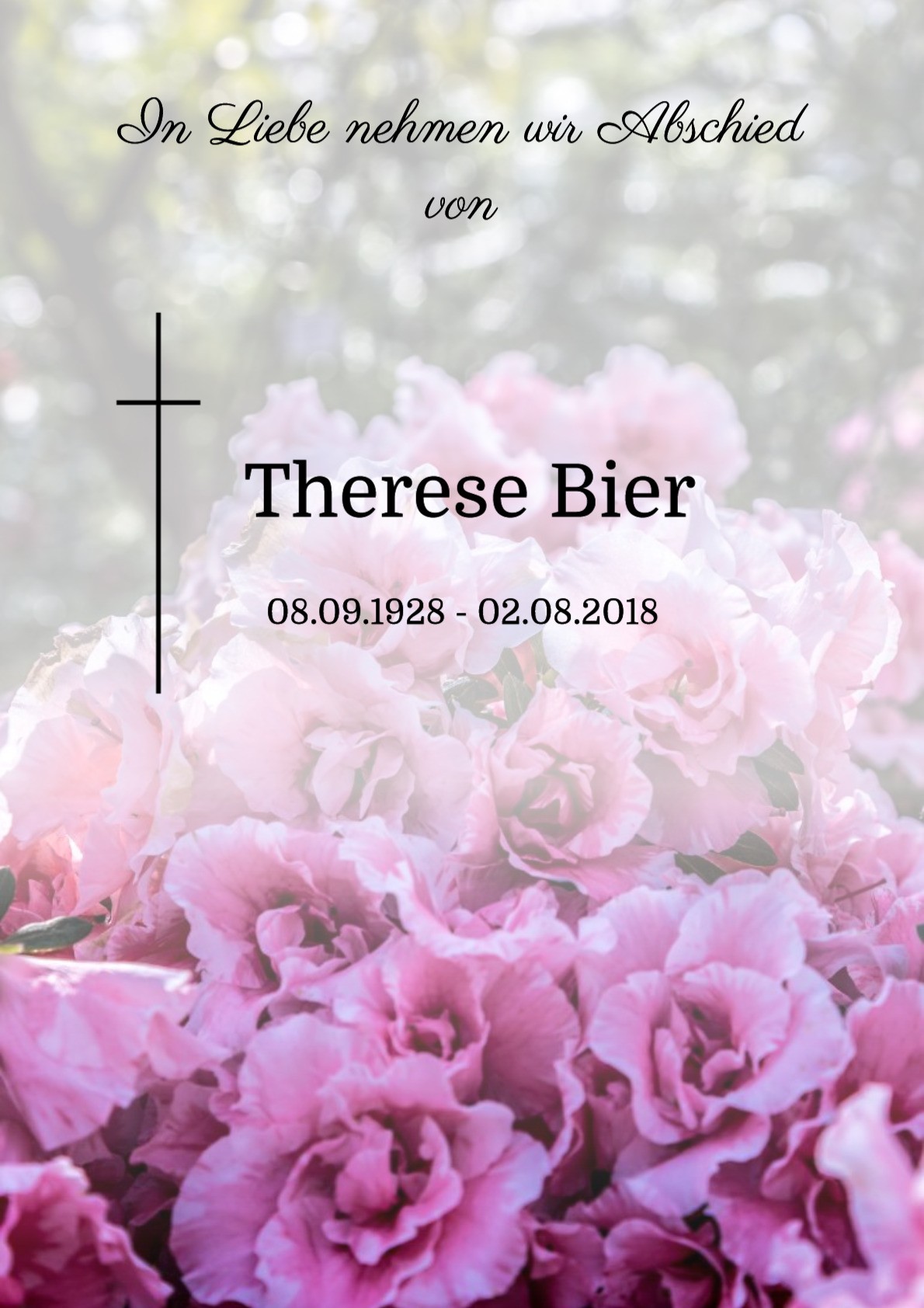 Traueranzeige von Therese Bier