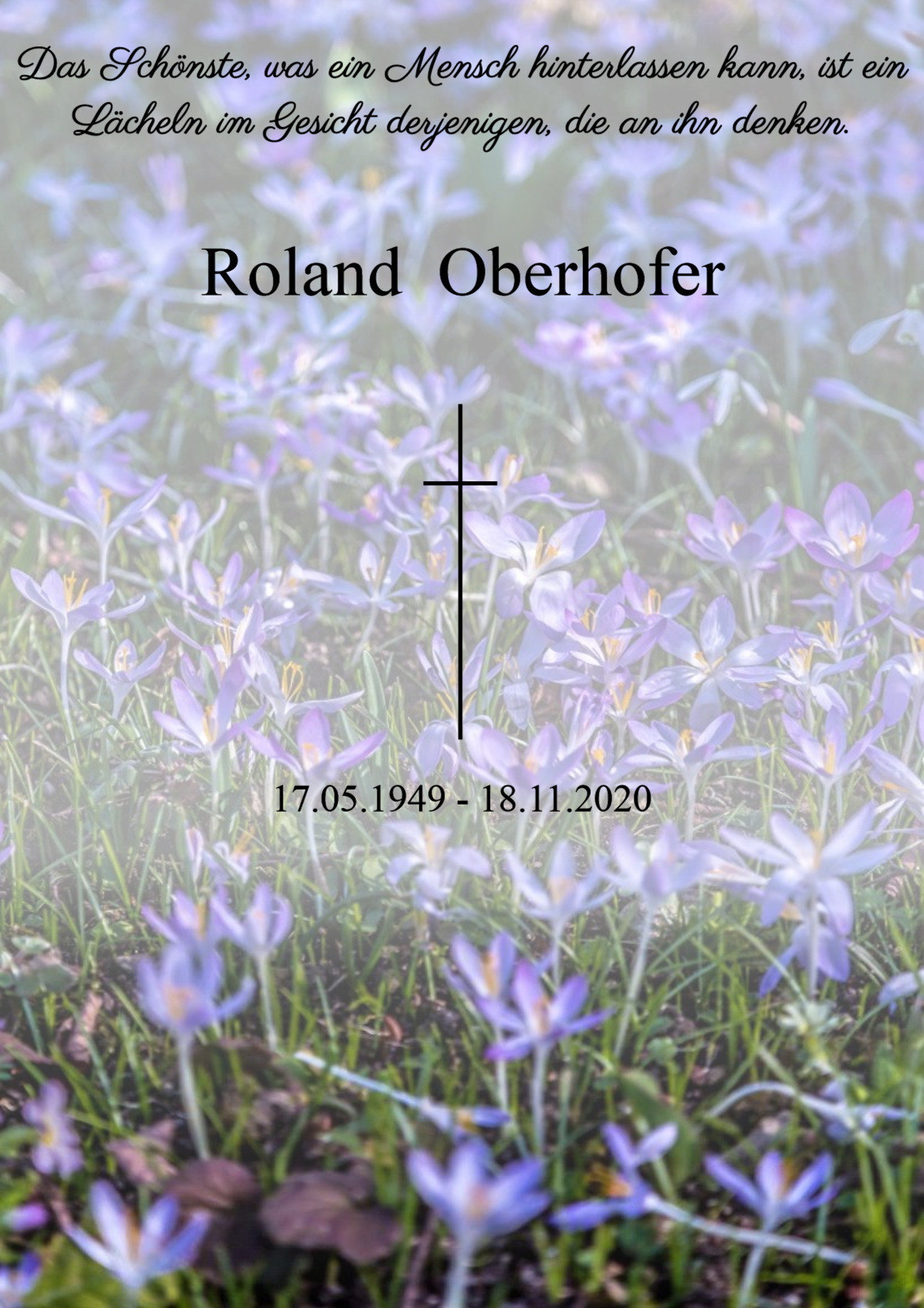Traueranzeige von Roland Oberhofer