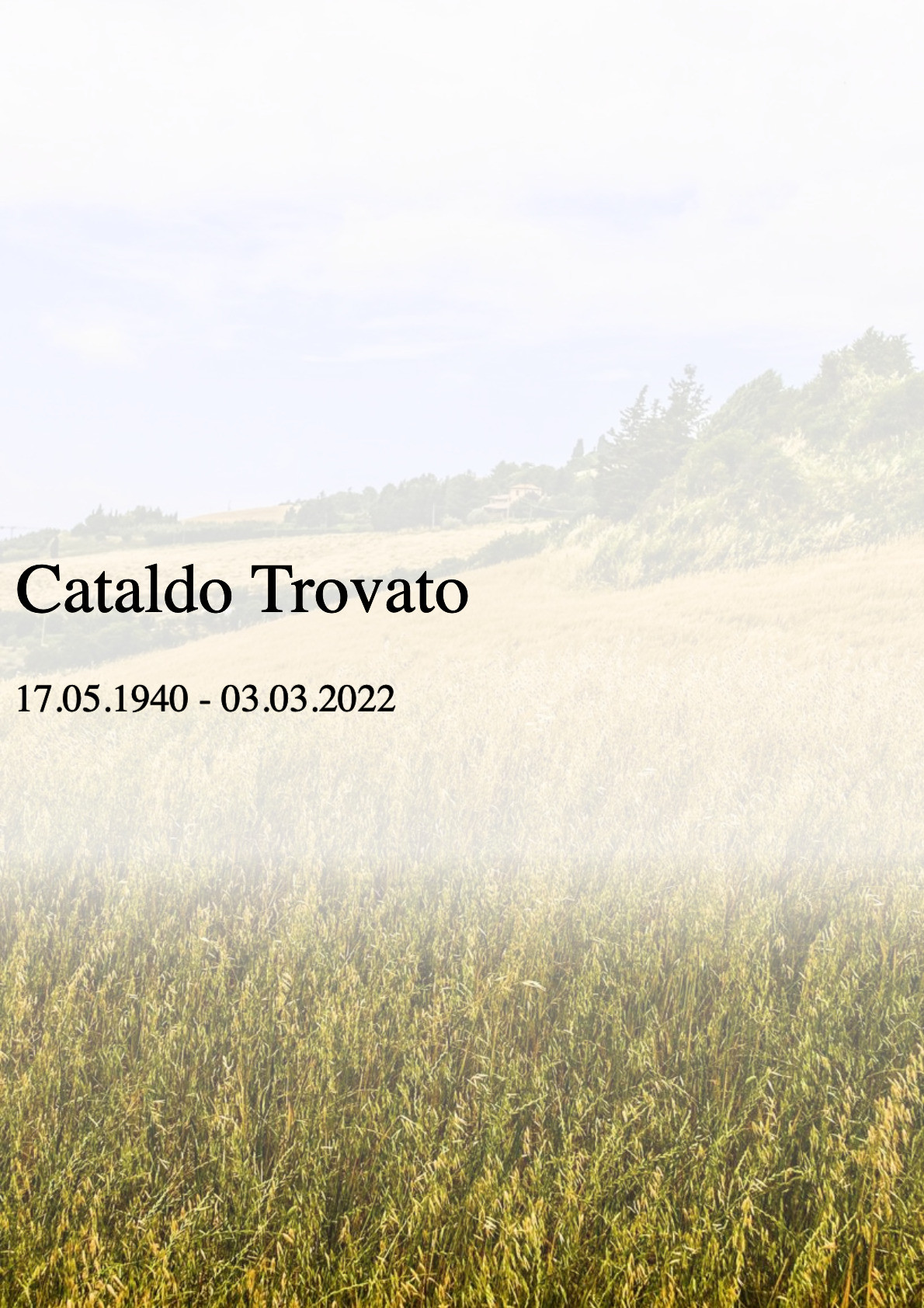 Traueranzeige von Cataldo Trovato