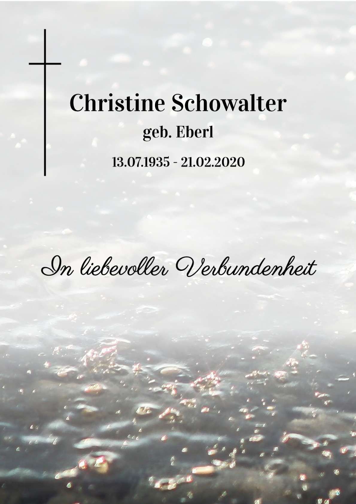 Traueranzeige von Christine Schowalter