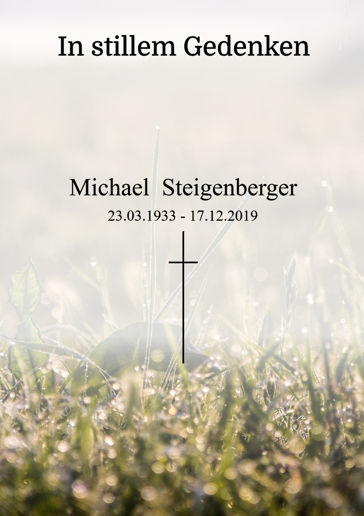 Traueranzeige von Michael Steigenberger