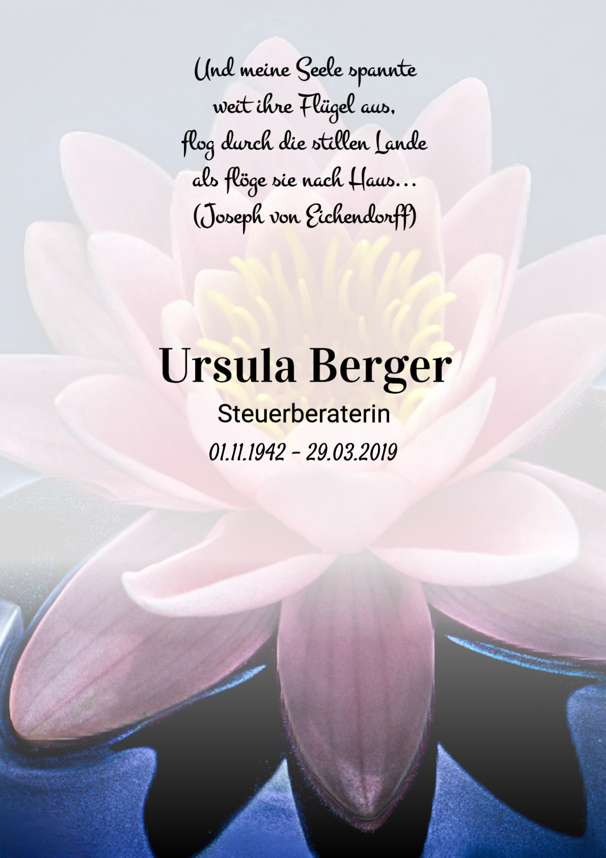 Traueranzeige von Ursula Berger