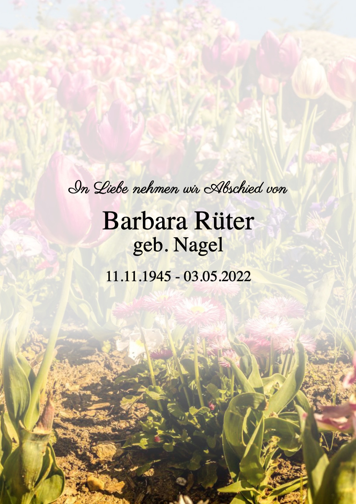 Traueranzeige von Barbara Rüter