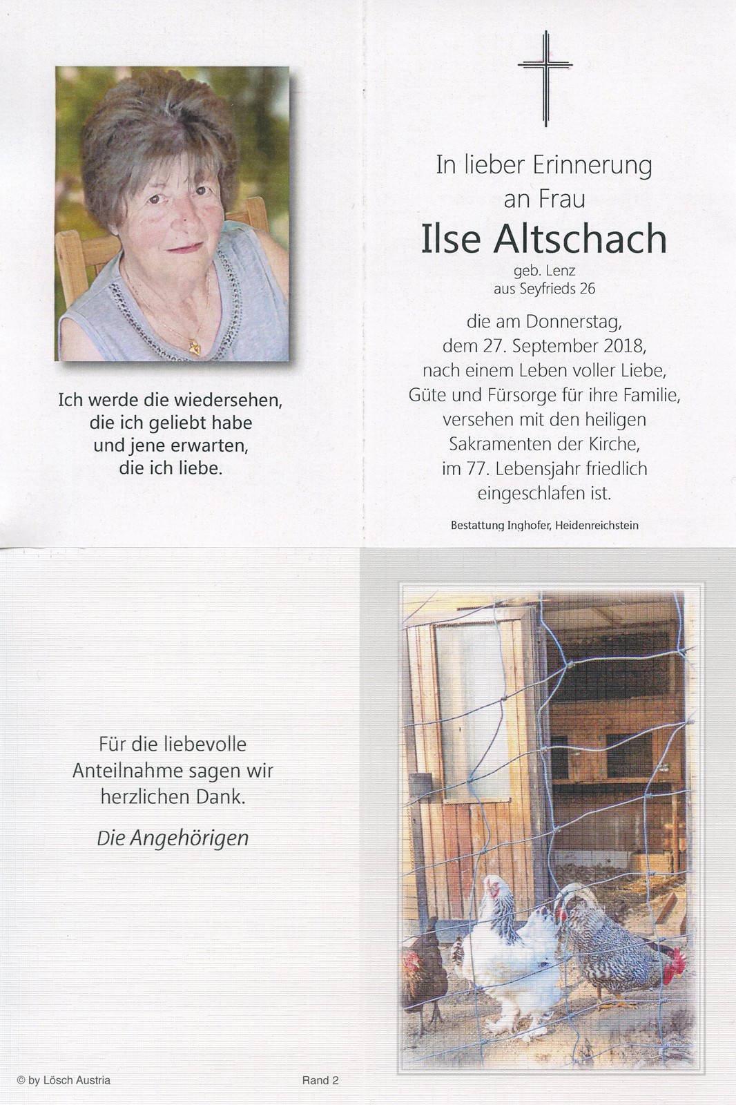 Gedenkkärtchen