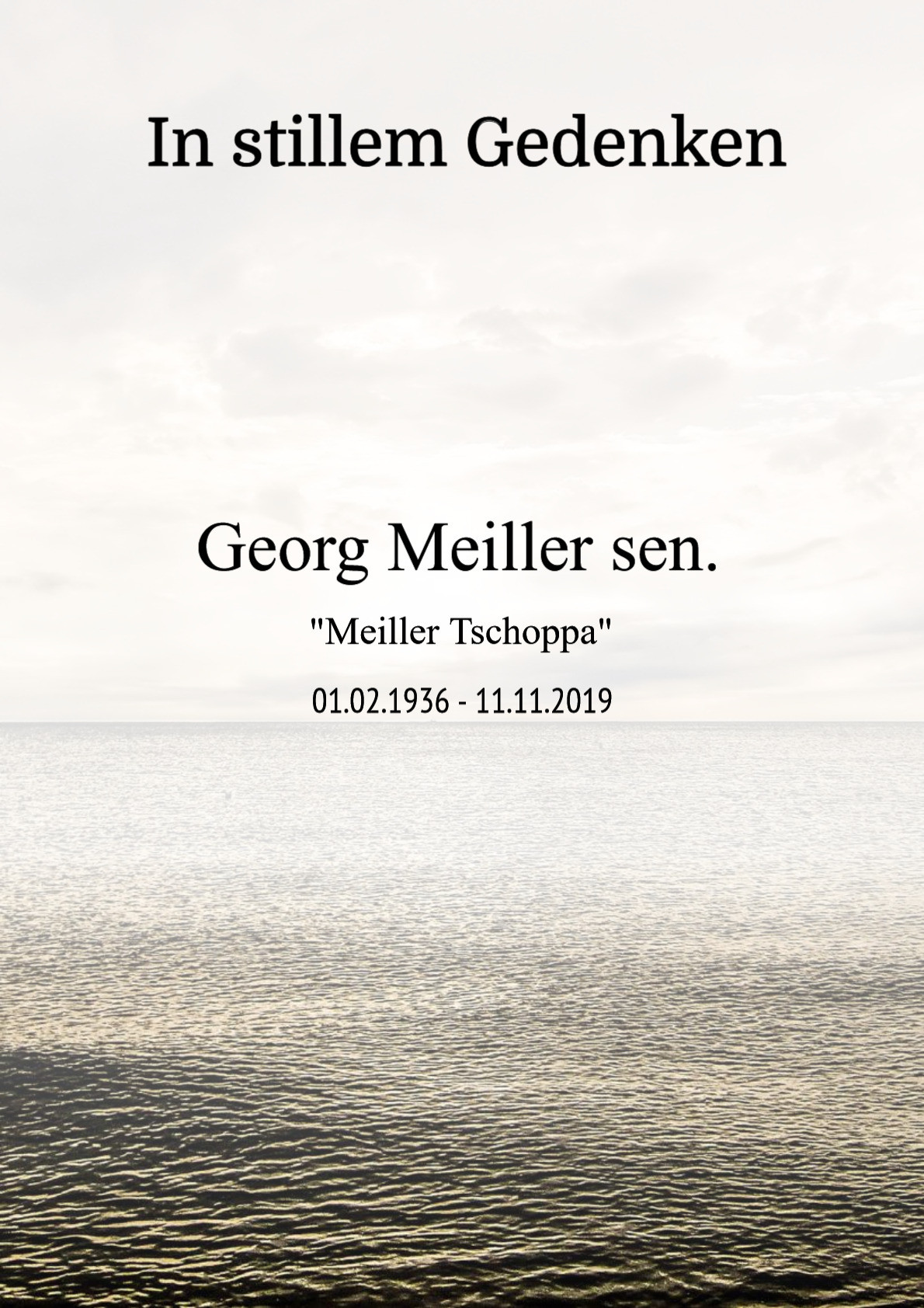 Traueranzeige von Georg Meiller sen.