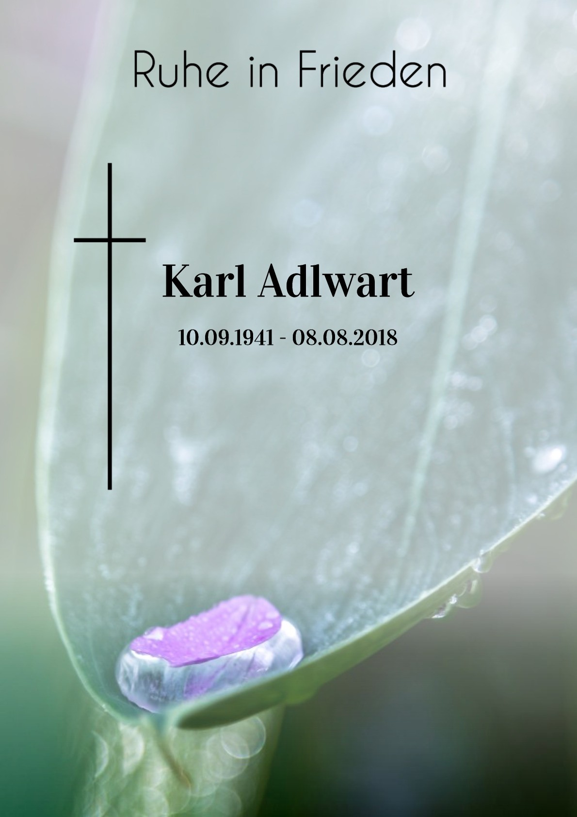 Traueranzeige von Karl Adlwart