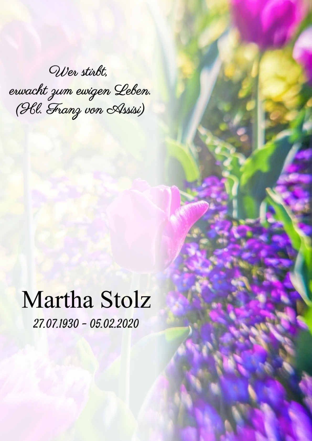 Traueranzeige von Martha Stolz