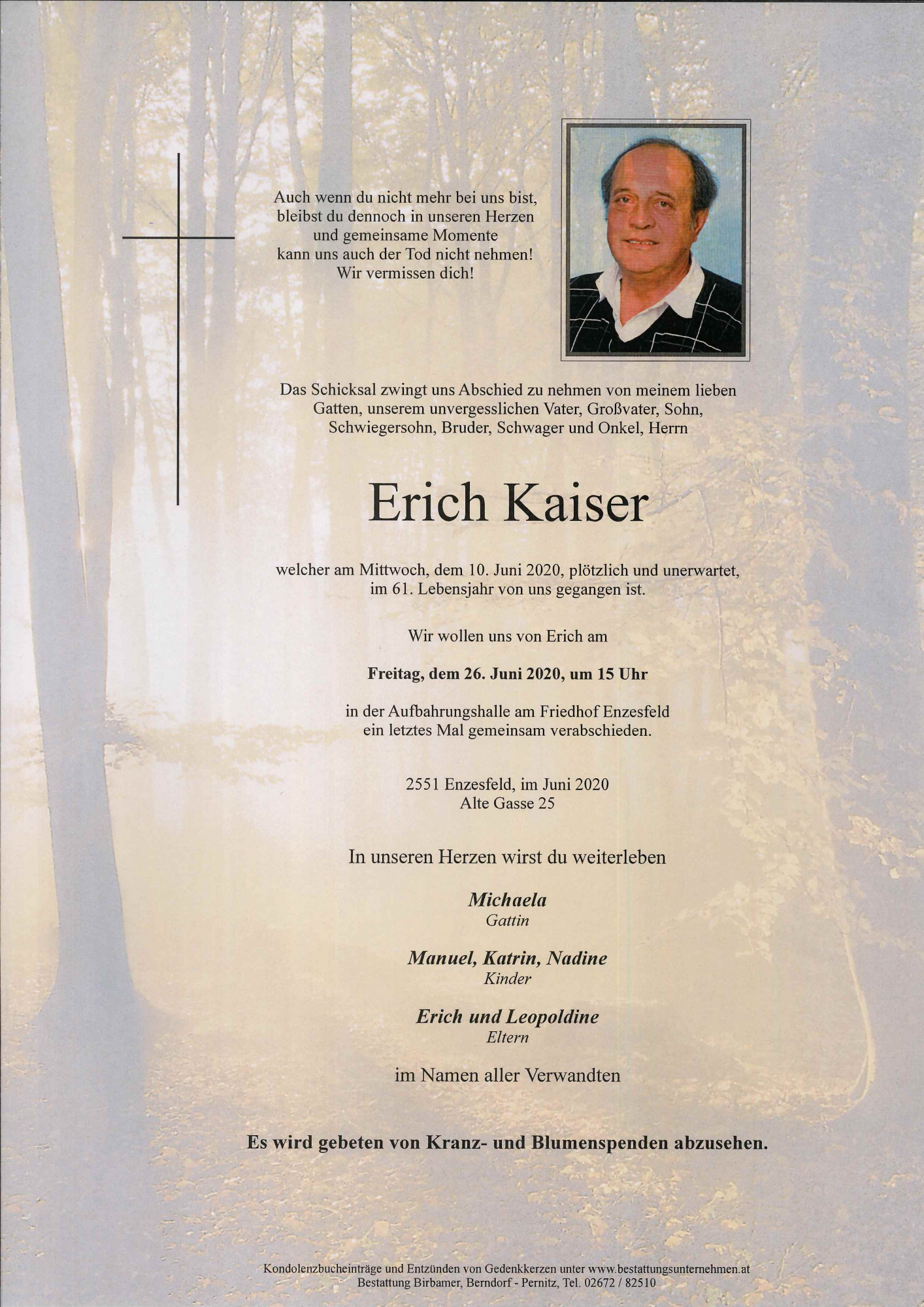 Traueranzeige von Erich Kaiser