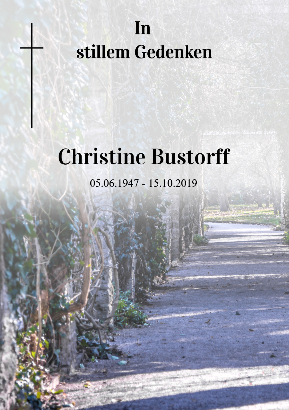 Traueranzeige von Christine Bustorff