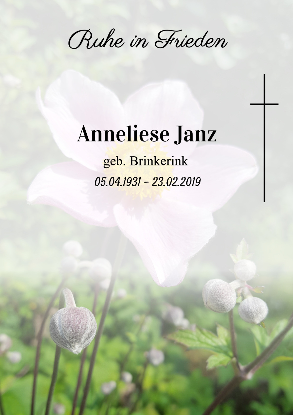 Traueranzeige von Anneliese Janz