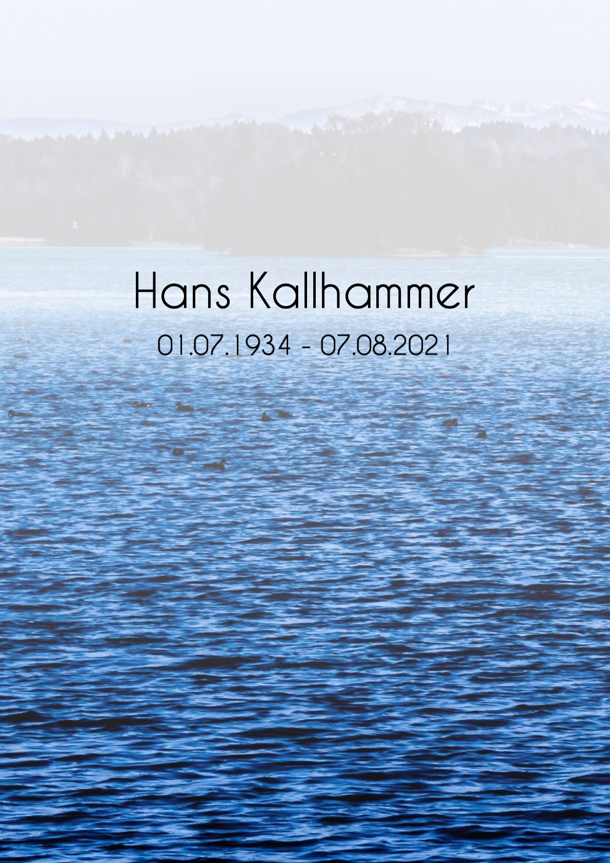 Traueranzeige von Hans Kallhammer