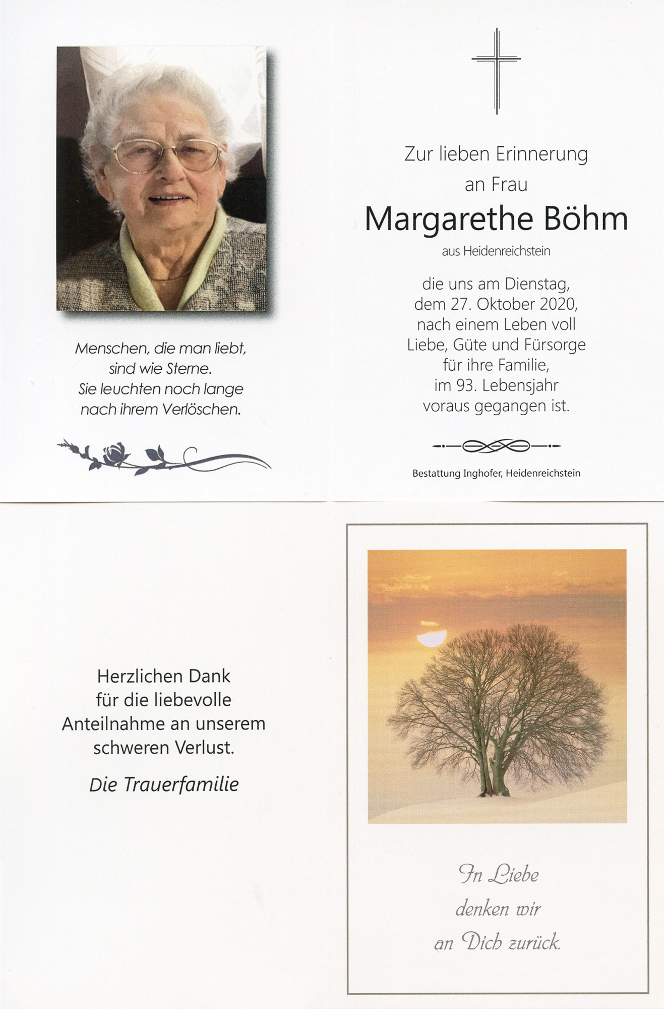Gedenkkärtchen
