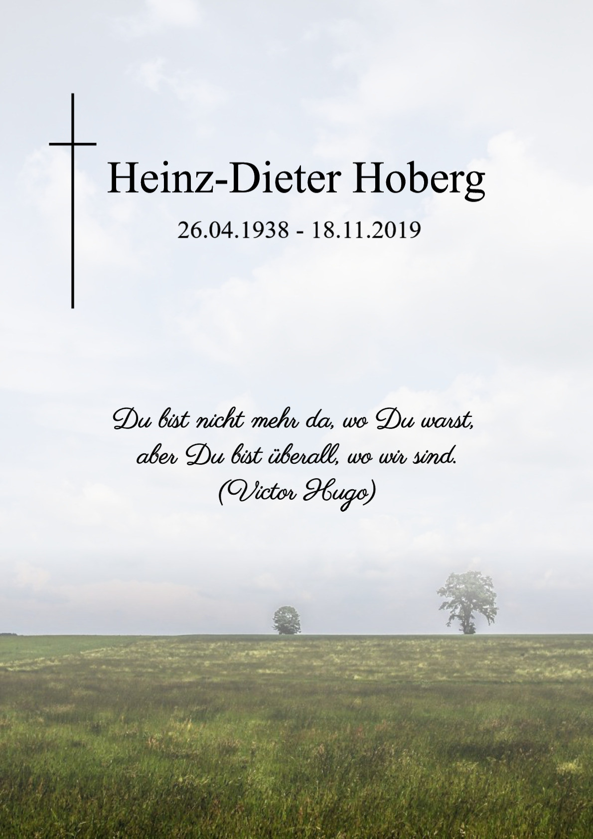 Traueranzeige von Heinz-Dieter Hoberg