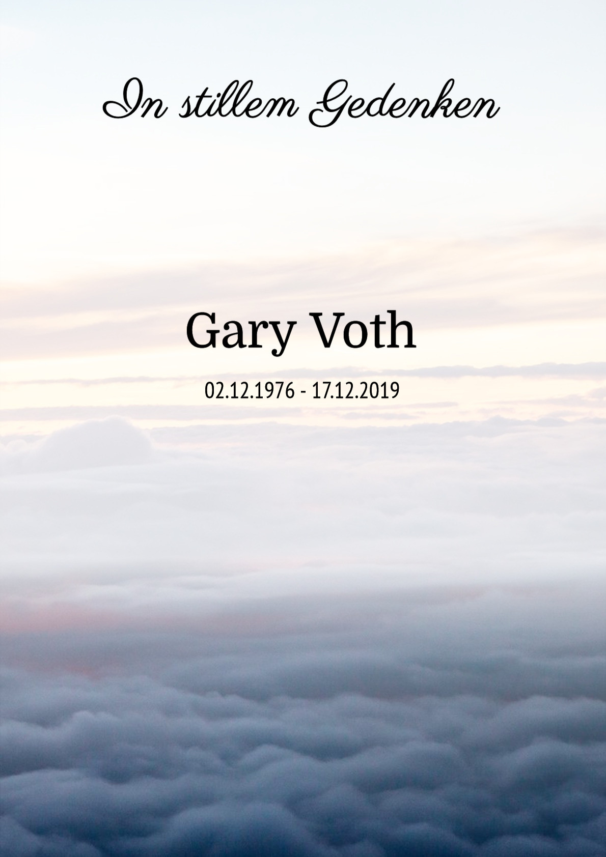 Traueranzeige von Gary Voth