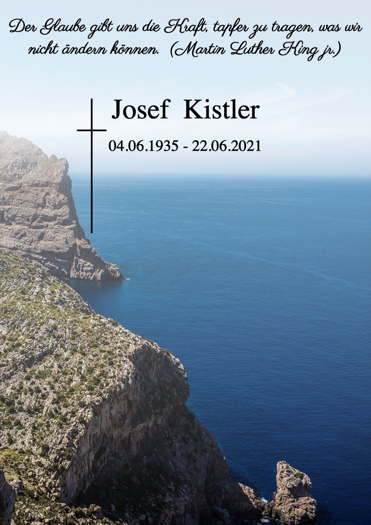 Traueranzeige von Josef Kistler