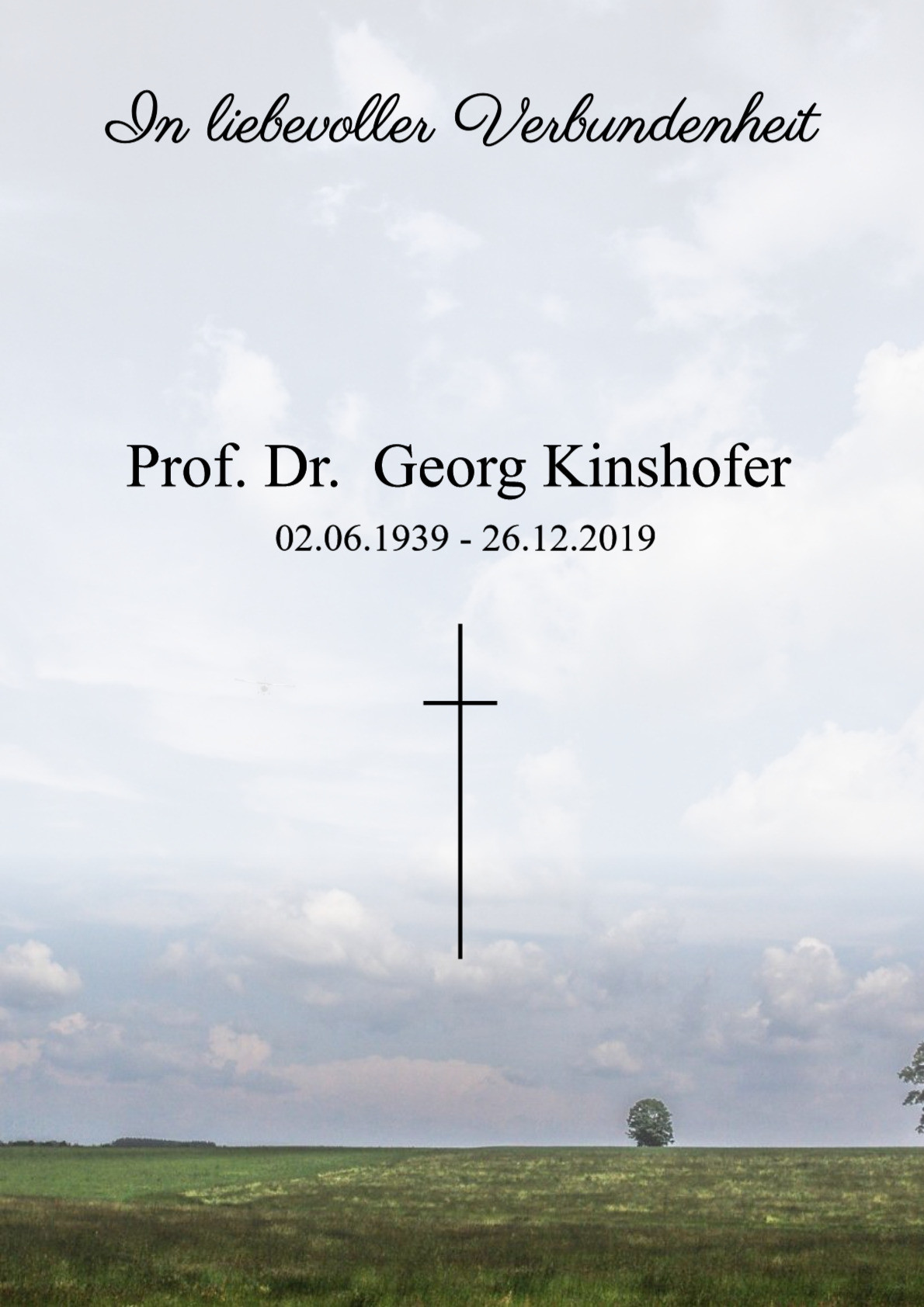 Traueranzeige von Prof. Dr. Georg Kinshofer